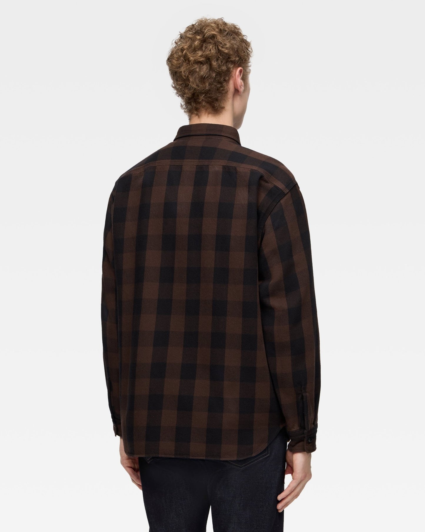 BLOCK CHECK L/S SHIRT - MOMOTARO JEANS