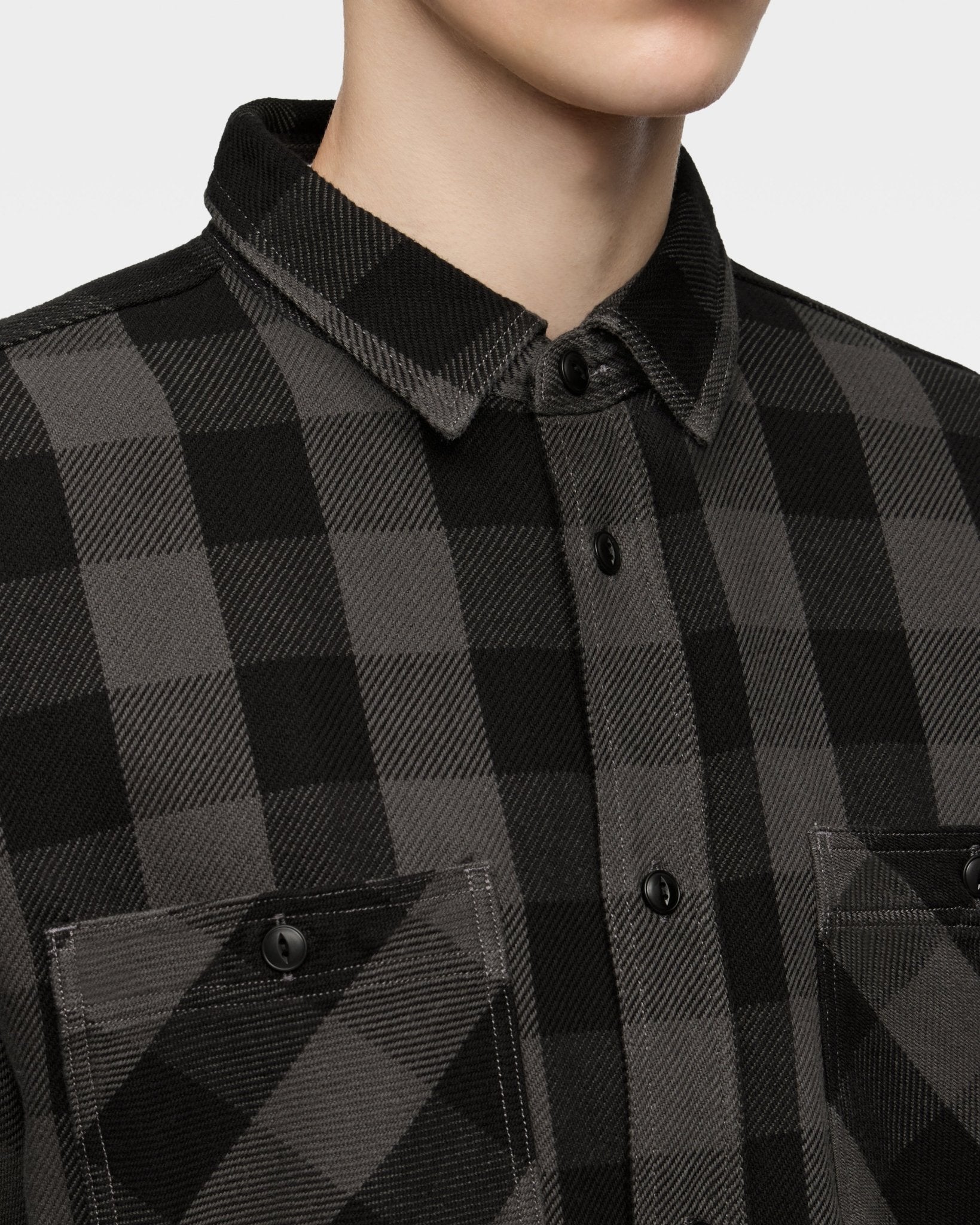 BLOCK CHECK L/S SHIRT - MOMOTARO JEANS