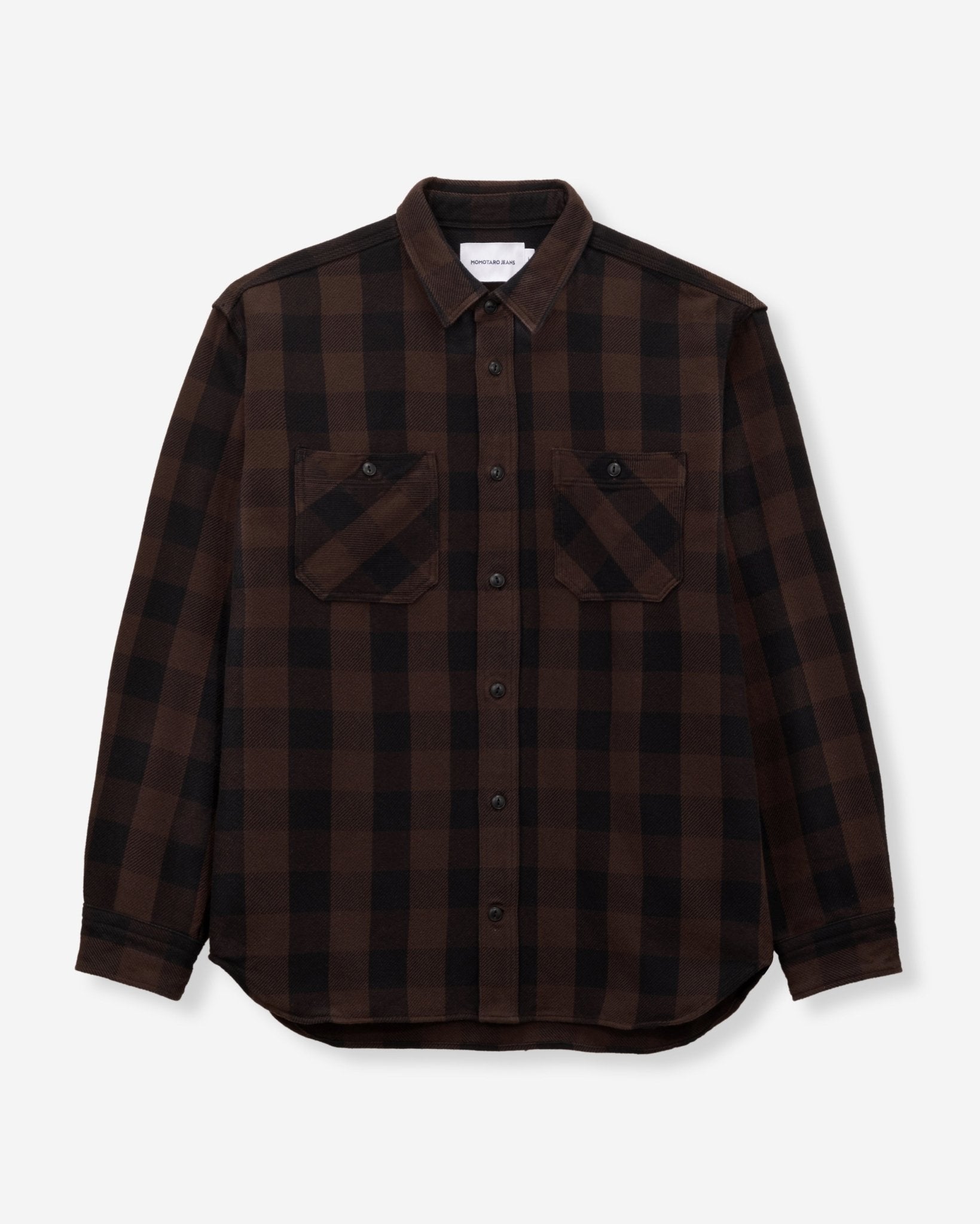 BLOCK CHECK L/S SHIRT - MOMOTARO JEANS