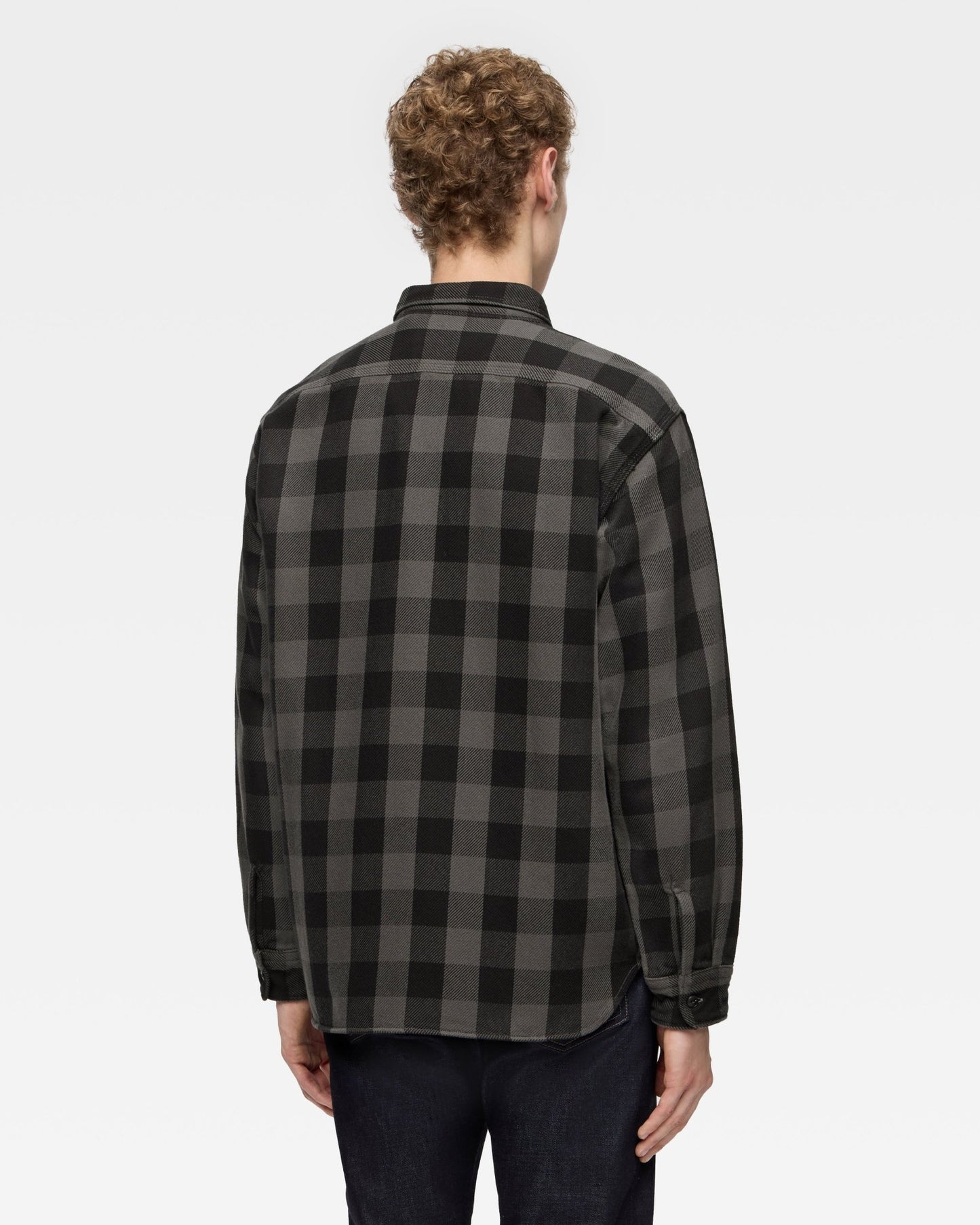 BLOCK CHECK L/S SHIRT - MOMOTARO JEANS
