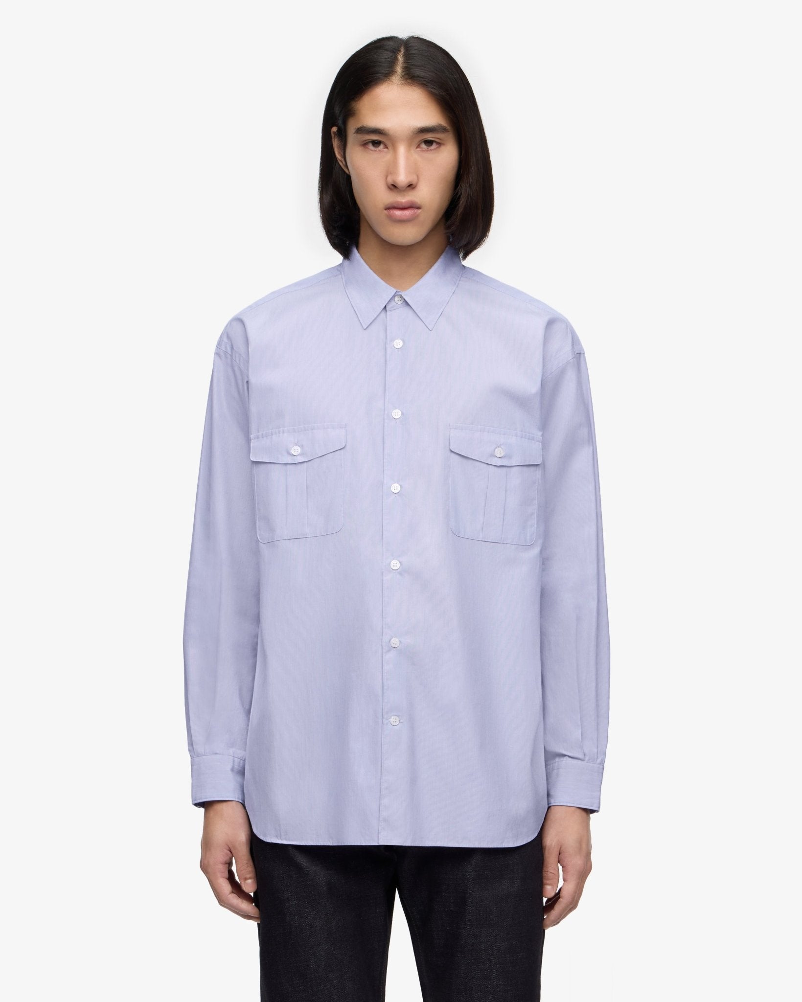 BROAD STRIPE L/S SHIRTS - MOMOTARO JEANS