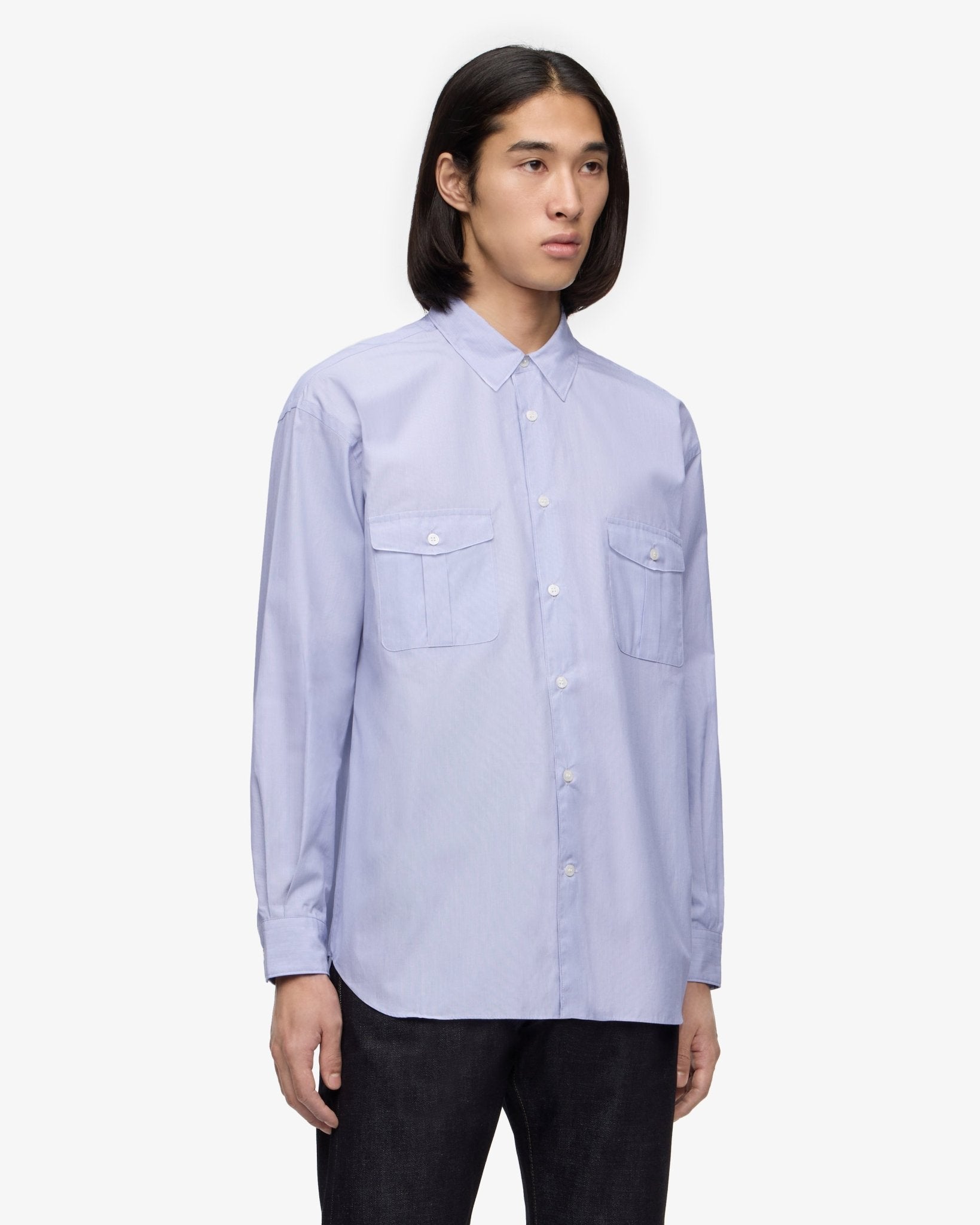 BROAD STRIPE L/S SHIRTS - MOMOTARO JEANS