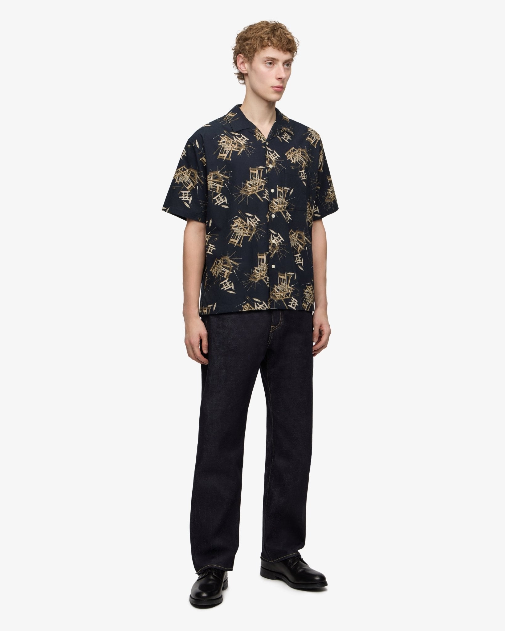 COTTON/RAYON S/S SHIRT - MOMOTARO JEANS