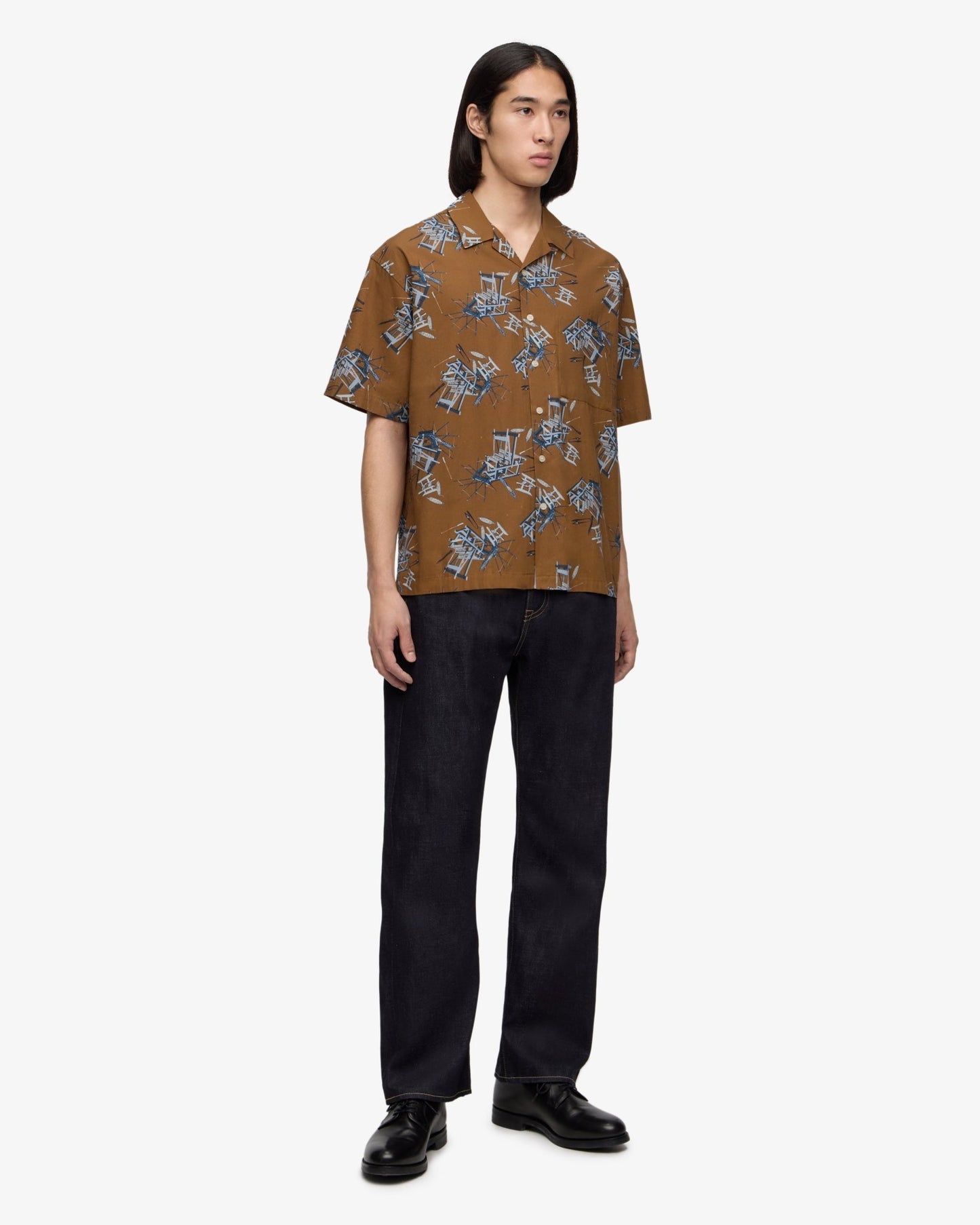 COTTON/RAYON S/S SHIRT - MOMOTARO JEANS