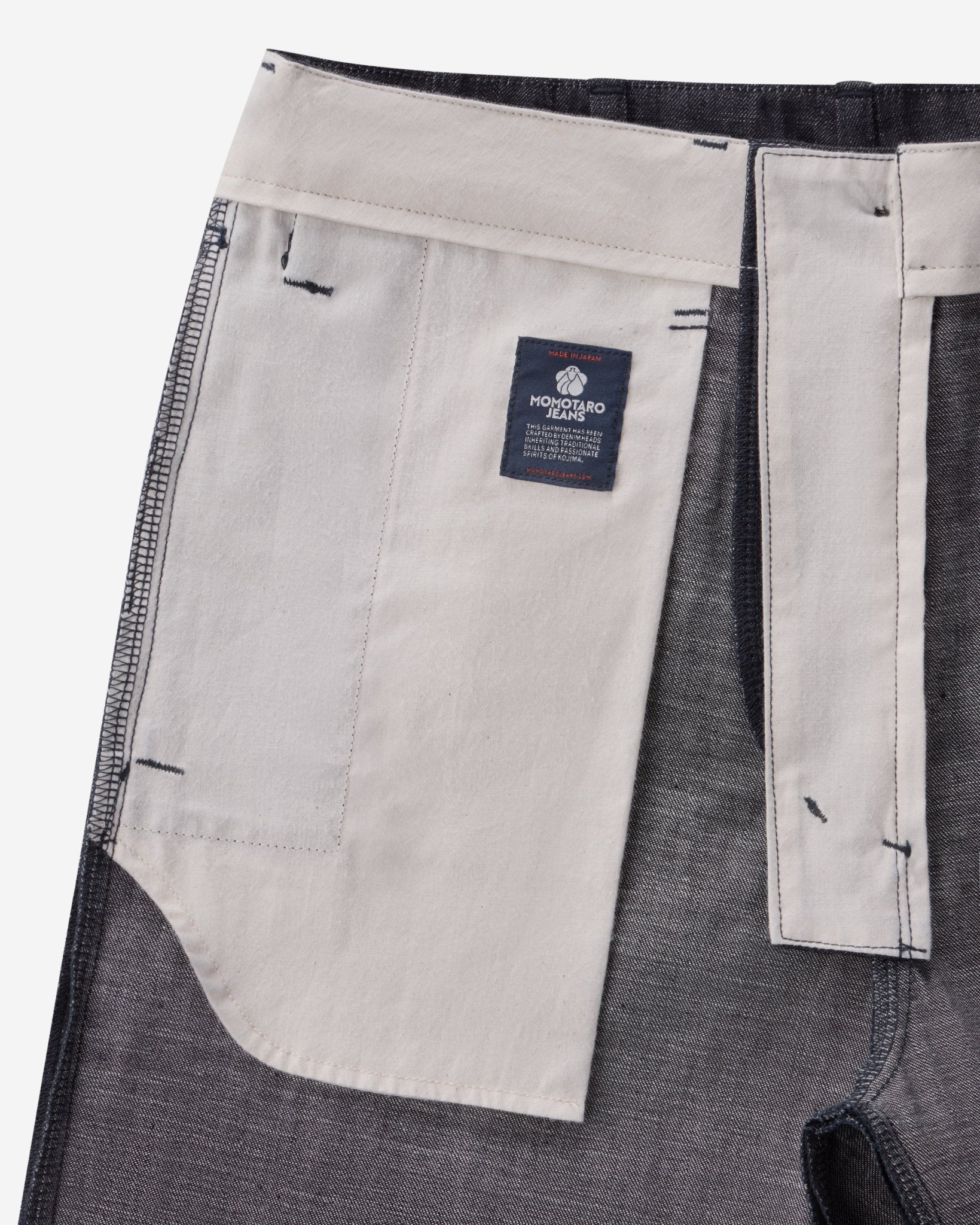 DENIM SLIM SHORTS - MOMOTARO JEANS