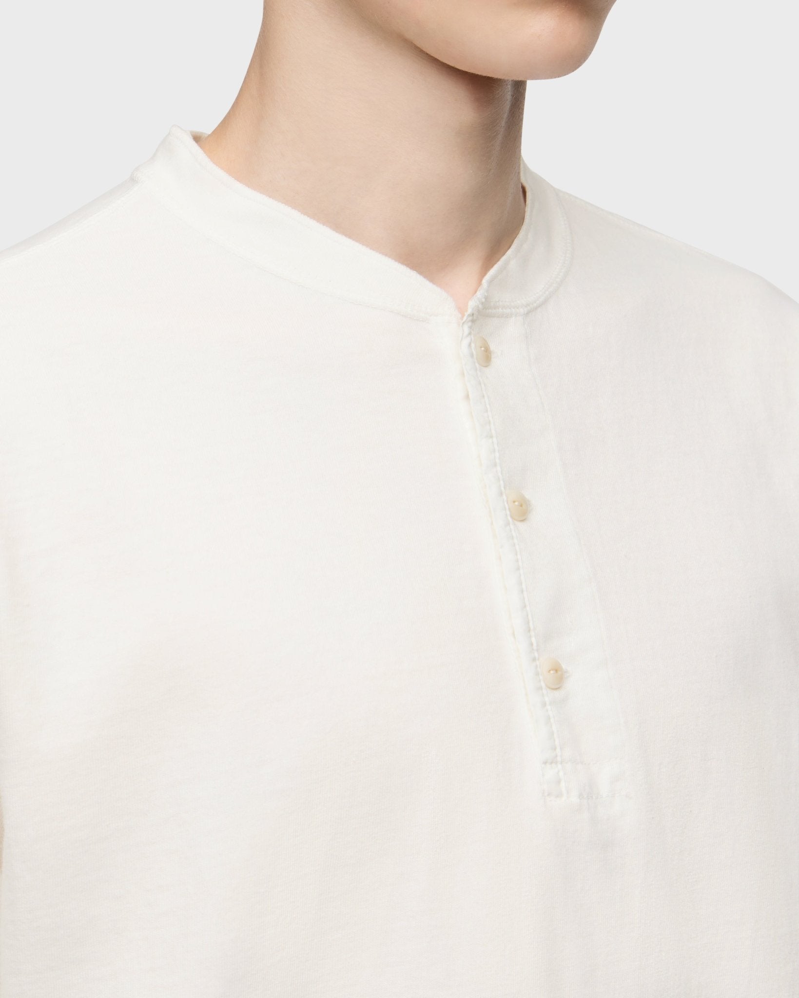 HENLEY NECK S/S TEE - MOMOTARO JEANS