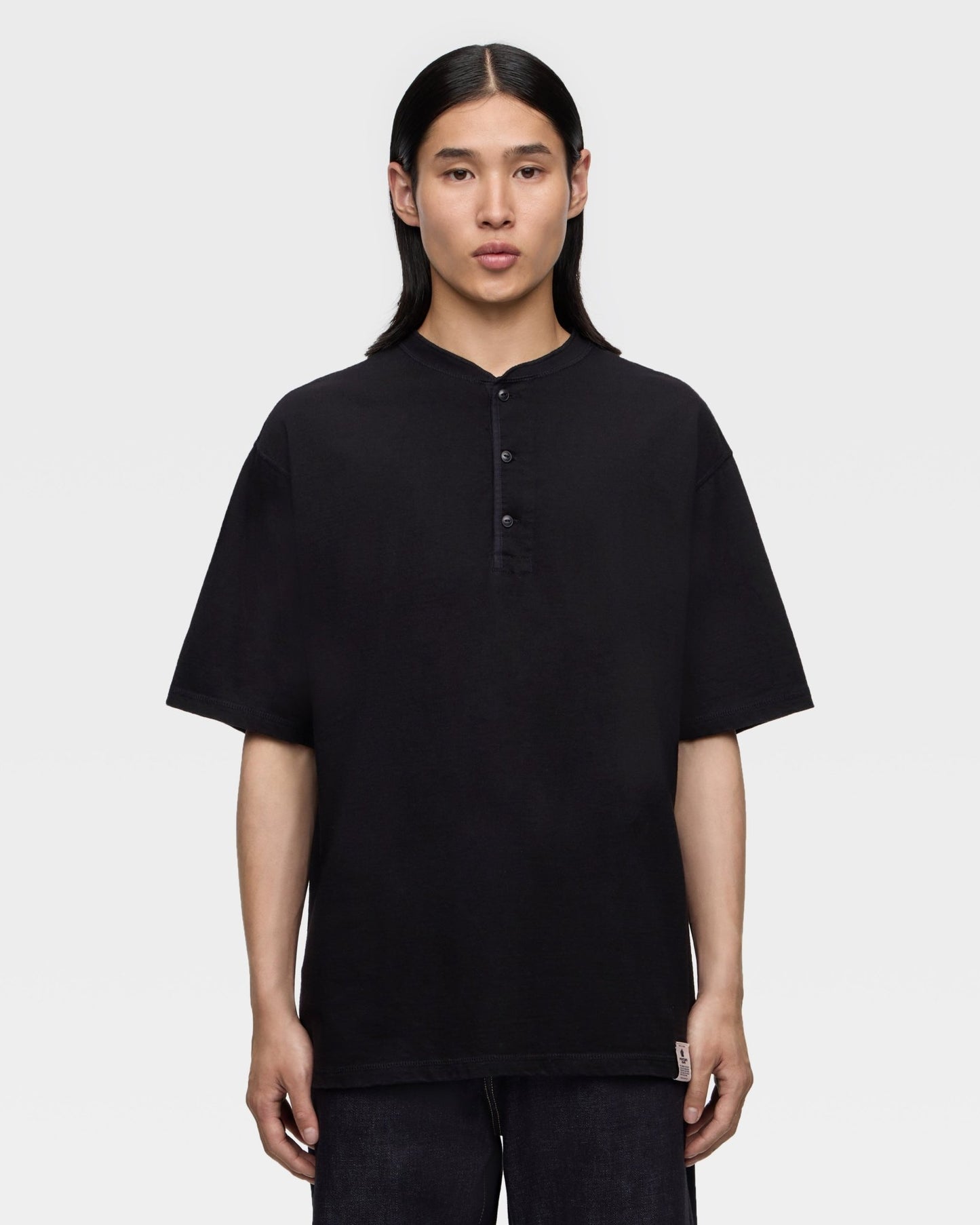 HENLEY NECK S/S TEE - MOMOTARO JEANS