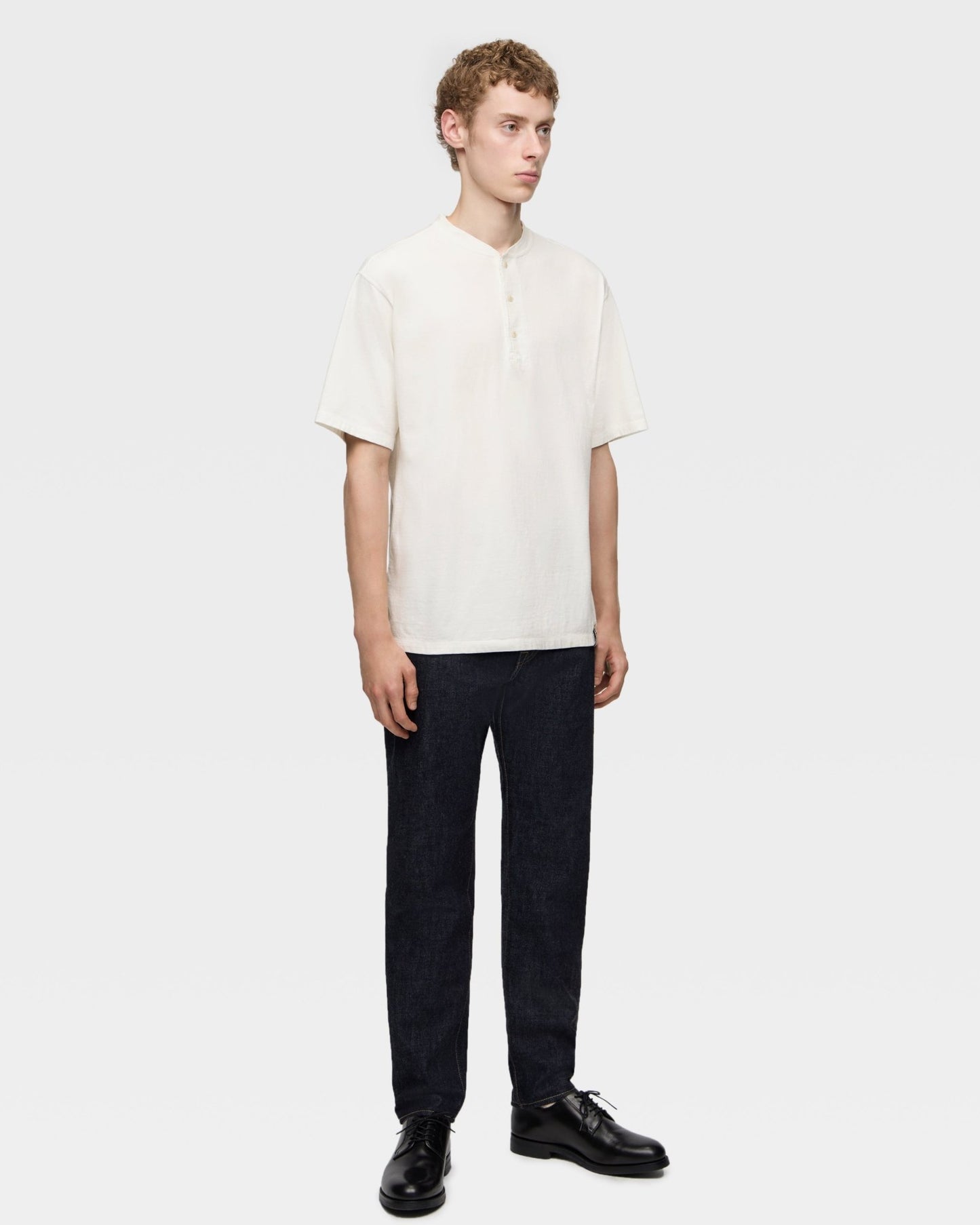 HENLEY NECK S/S TEE - MOMOTARO JEANS