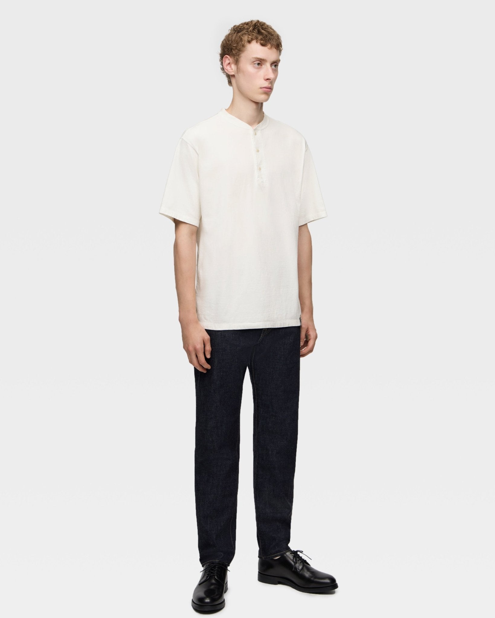 HENLEY NECK S/S TEE - MOMOTARO JEANS