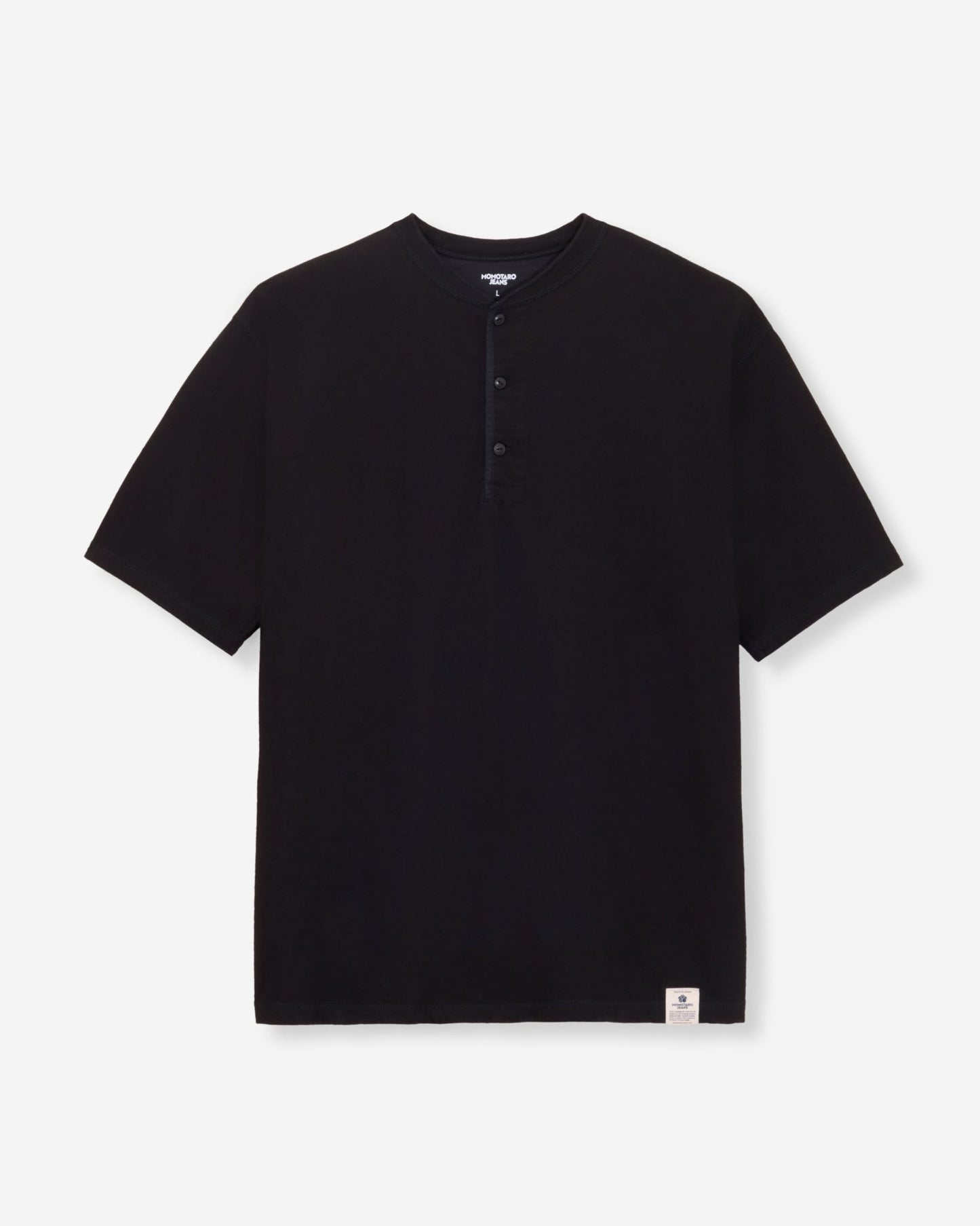 HENLEY NECK S/S TEE - MOMOTARO JEANS