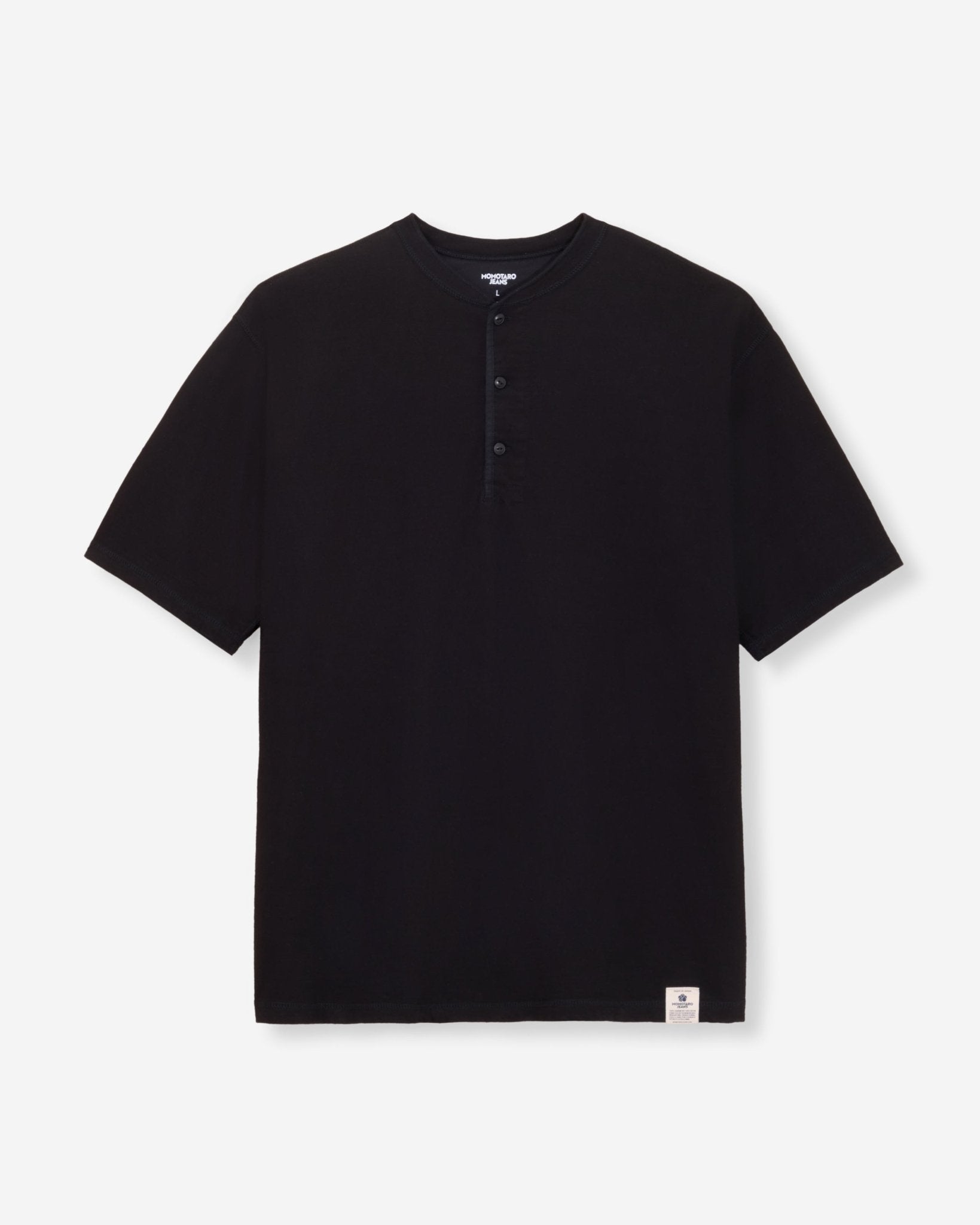 HENLEY NECK S/S TEE - MOMOTARO JEANS