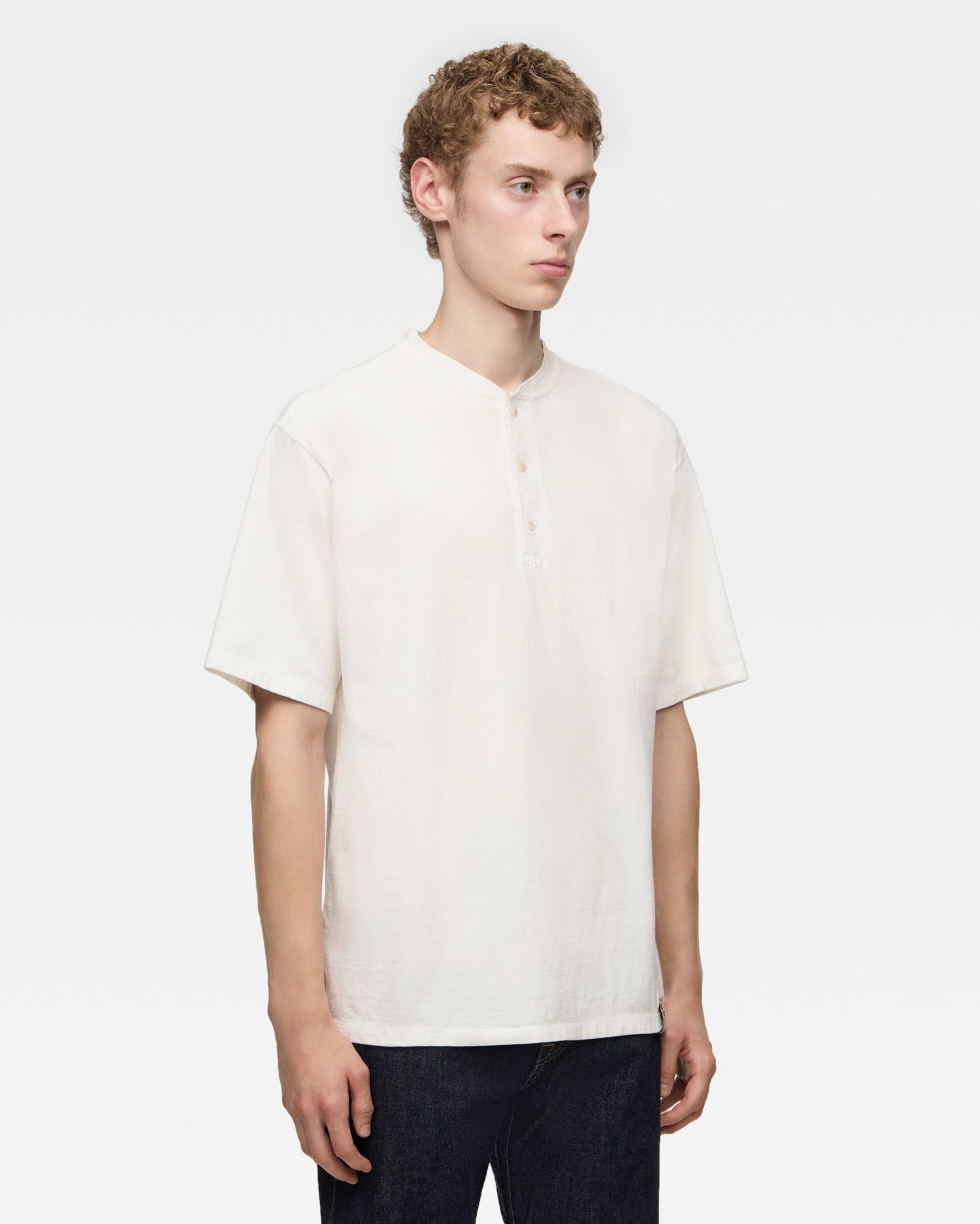 HENLEY NECK S/S TEE - MOMOTARO JEANS