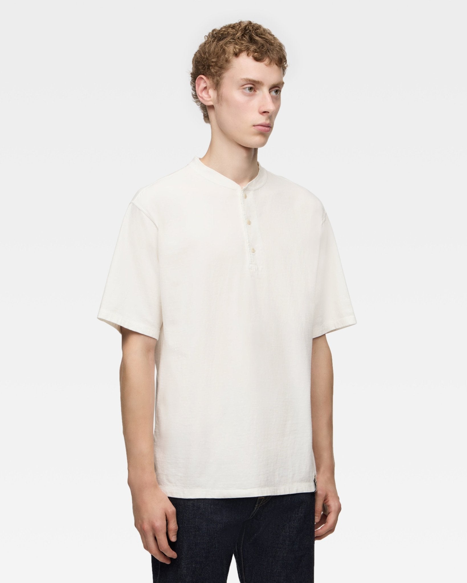 HENLEY NECK S/S TEE - MOMOTARO JEANS