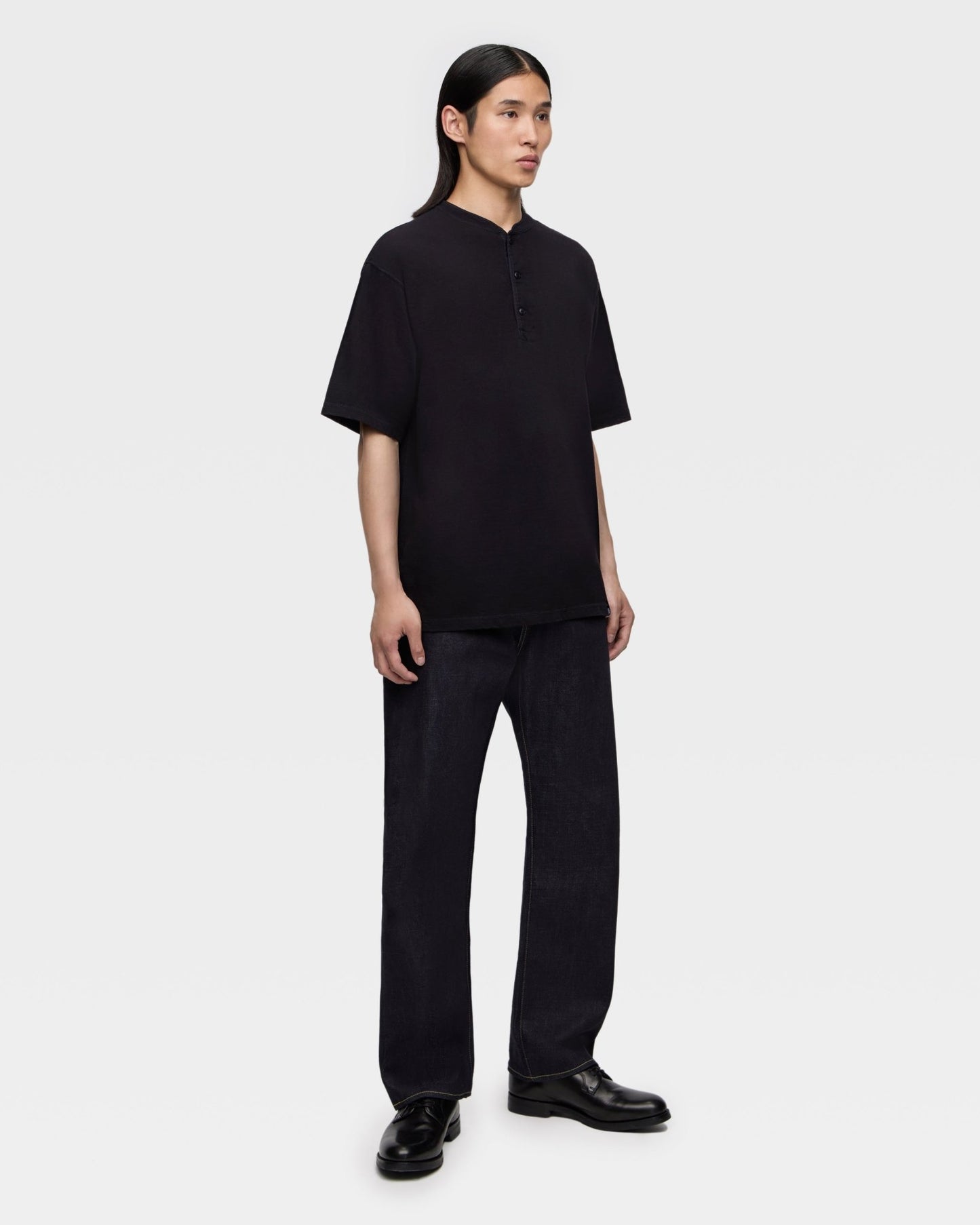 HENLEY NECK S/S TEE - MOMOTARO JEANS