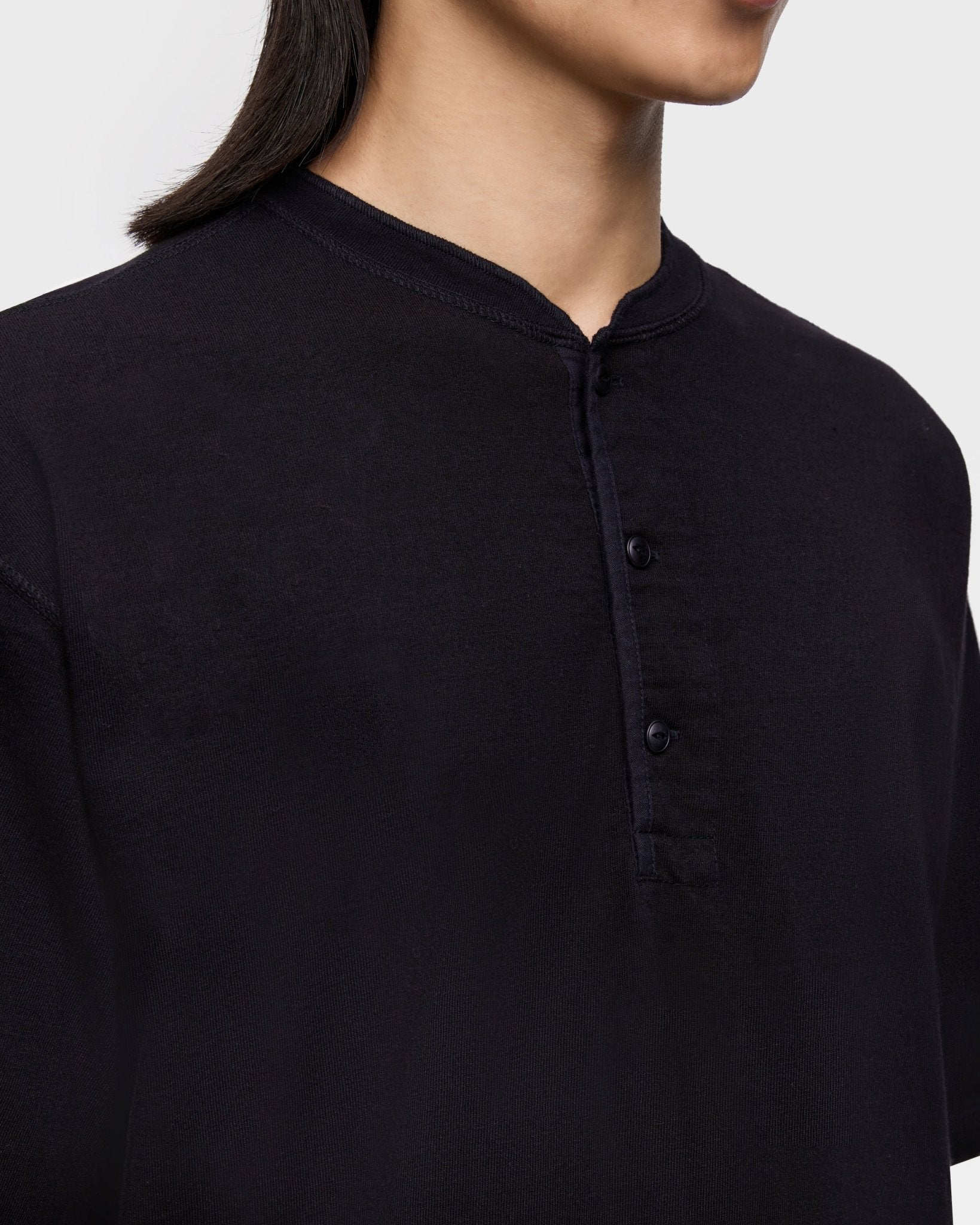 HENLEY NECK S/S TEE - MOMOTARO JEANS