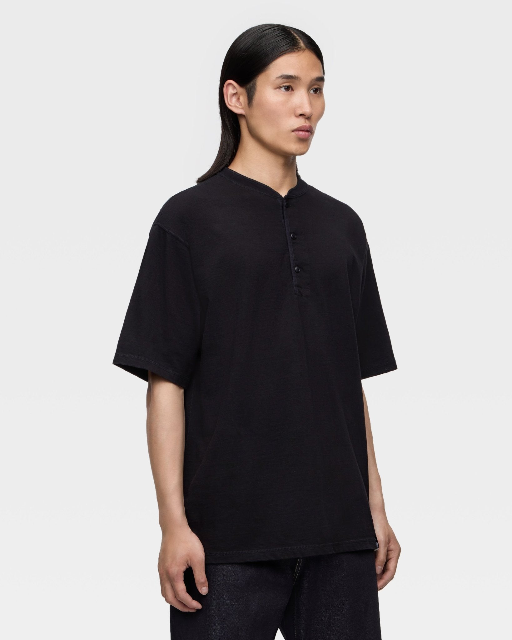 HENLEY NECK S/S TEE - MOMOTARO JEANS