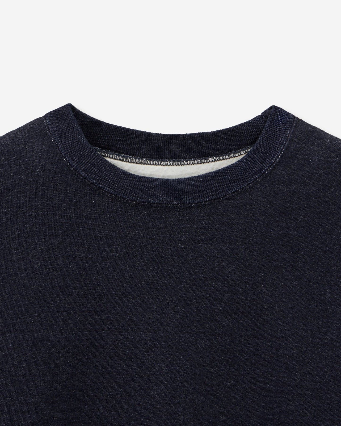 INDIGO SWEAT CREW NECK PO - YARN DYED - MOMOTARO JEANS