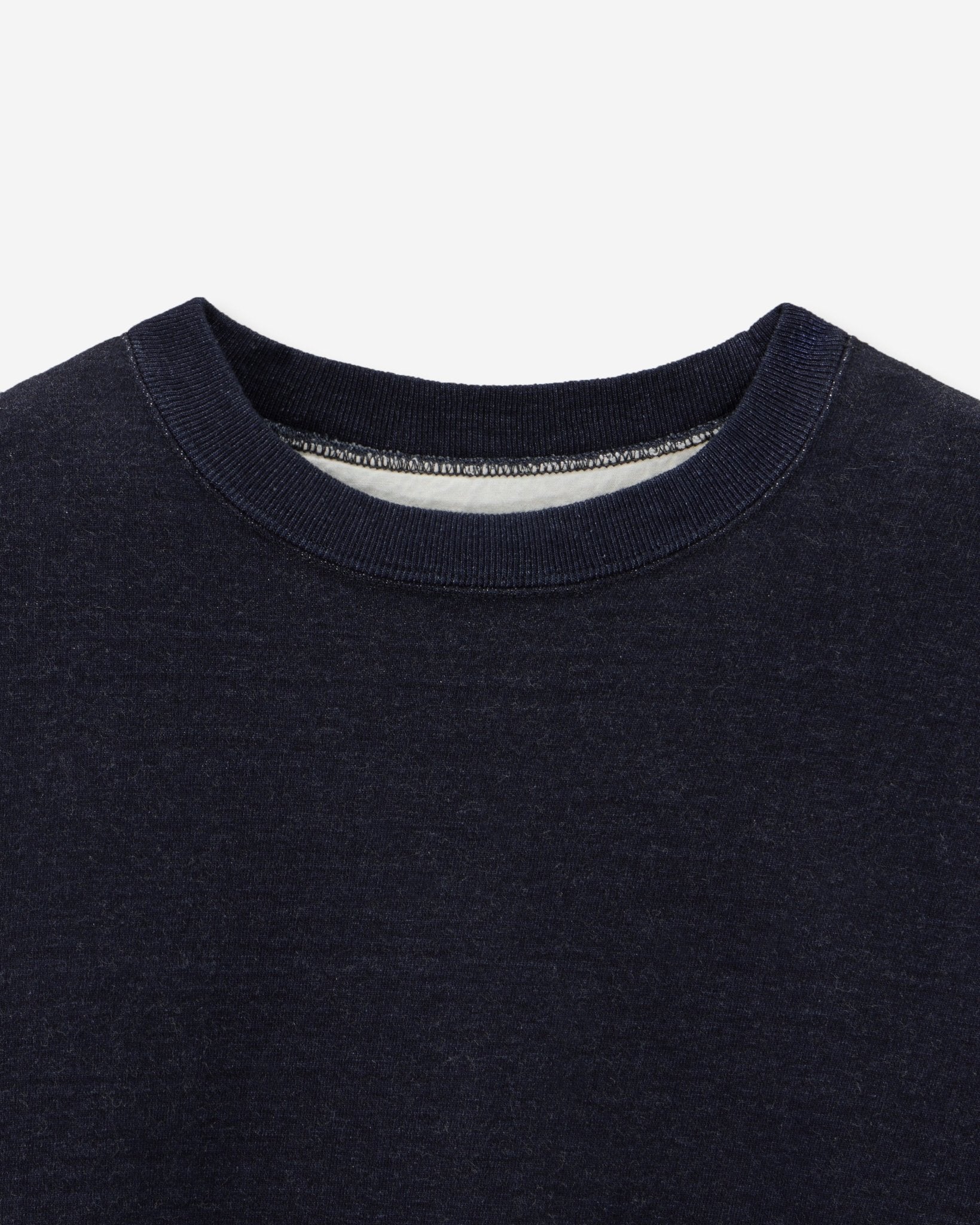 INDIGO SWEAT CREW NECK PO - YARN DYED - MOMOTARO JEANS