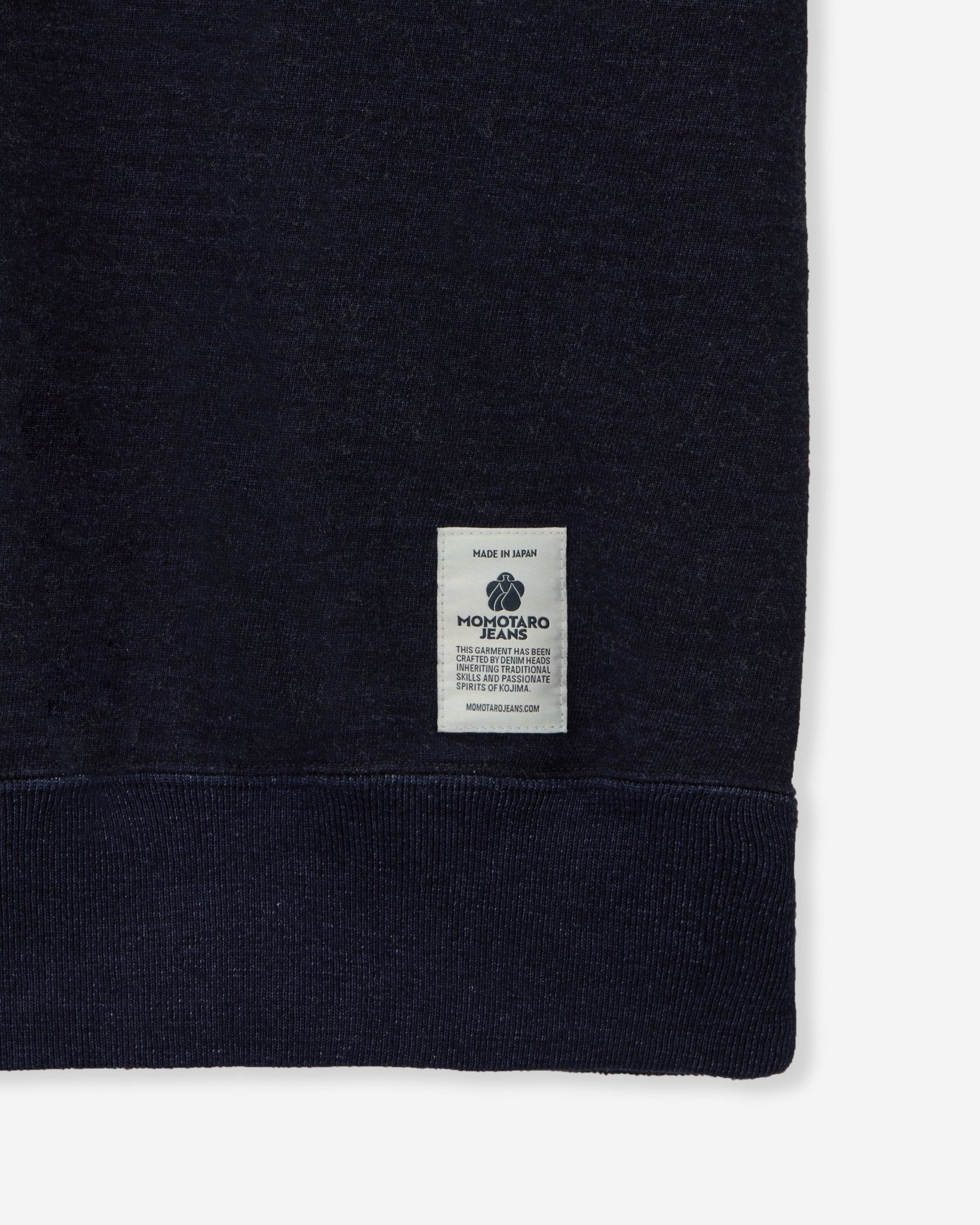 INDIGO SWEAT CREW NECK PO - YARN DYED - MOMOTARO JEANS
