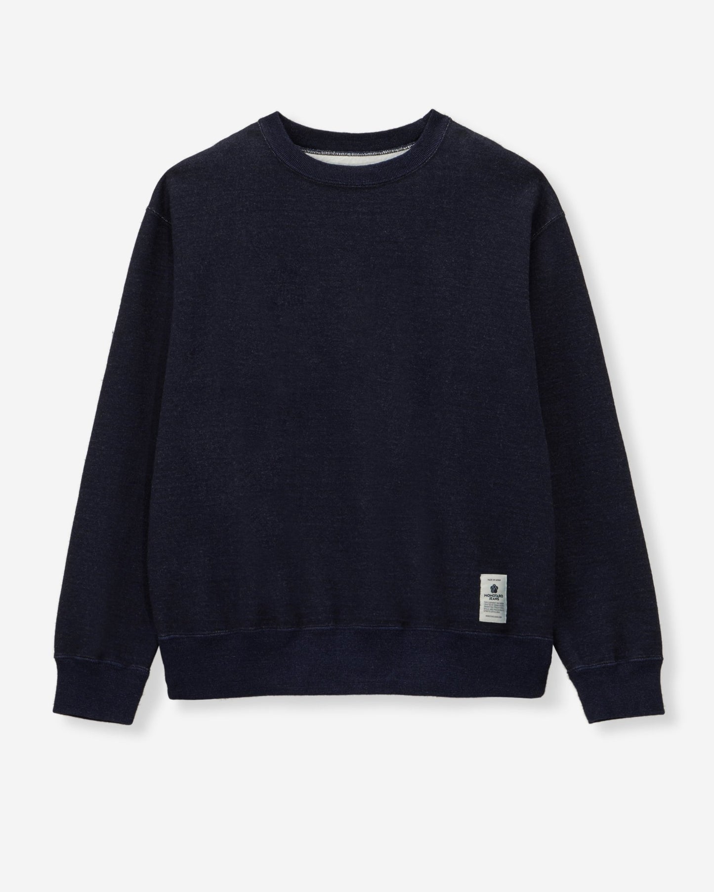 INDIGO SWEAT CREW NECK PO - YARN DYED - MOMOTARO JEANS