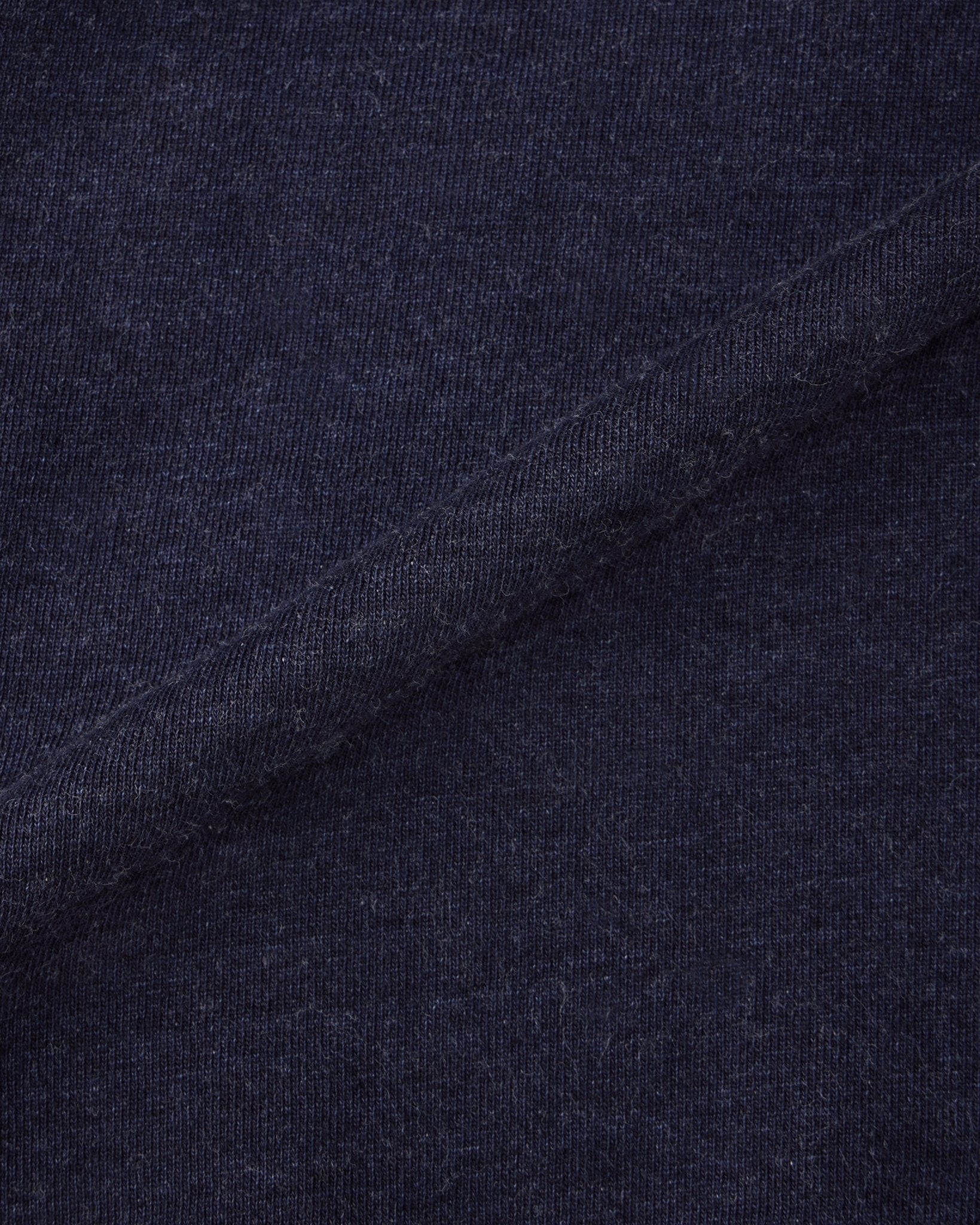 INDIGO SWEAT CREW NECK PO - YARN DYED - MOMOTARO JEANS