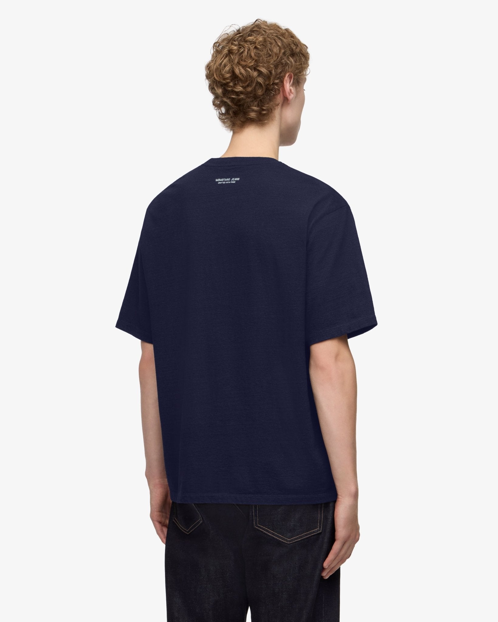 INDIGO YARN DYED TEE - OCTOPUS - MOMOTARO JEANS