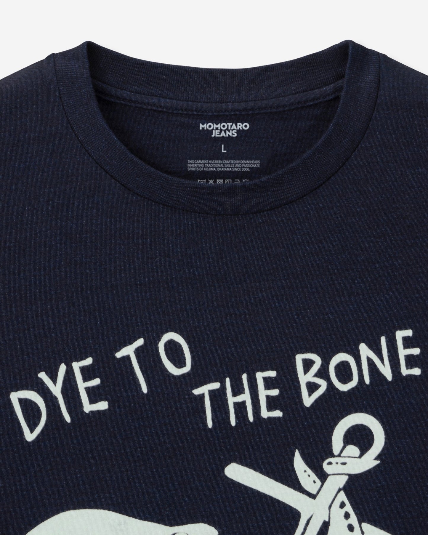 INDIGO YARN DYED TEE - OCTOPUS - MOMOTARO JEANS