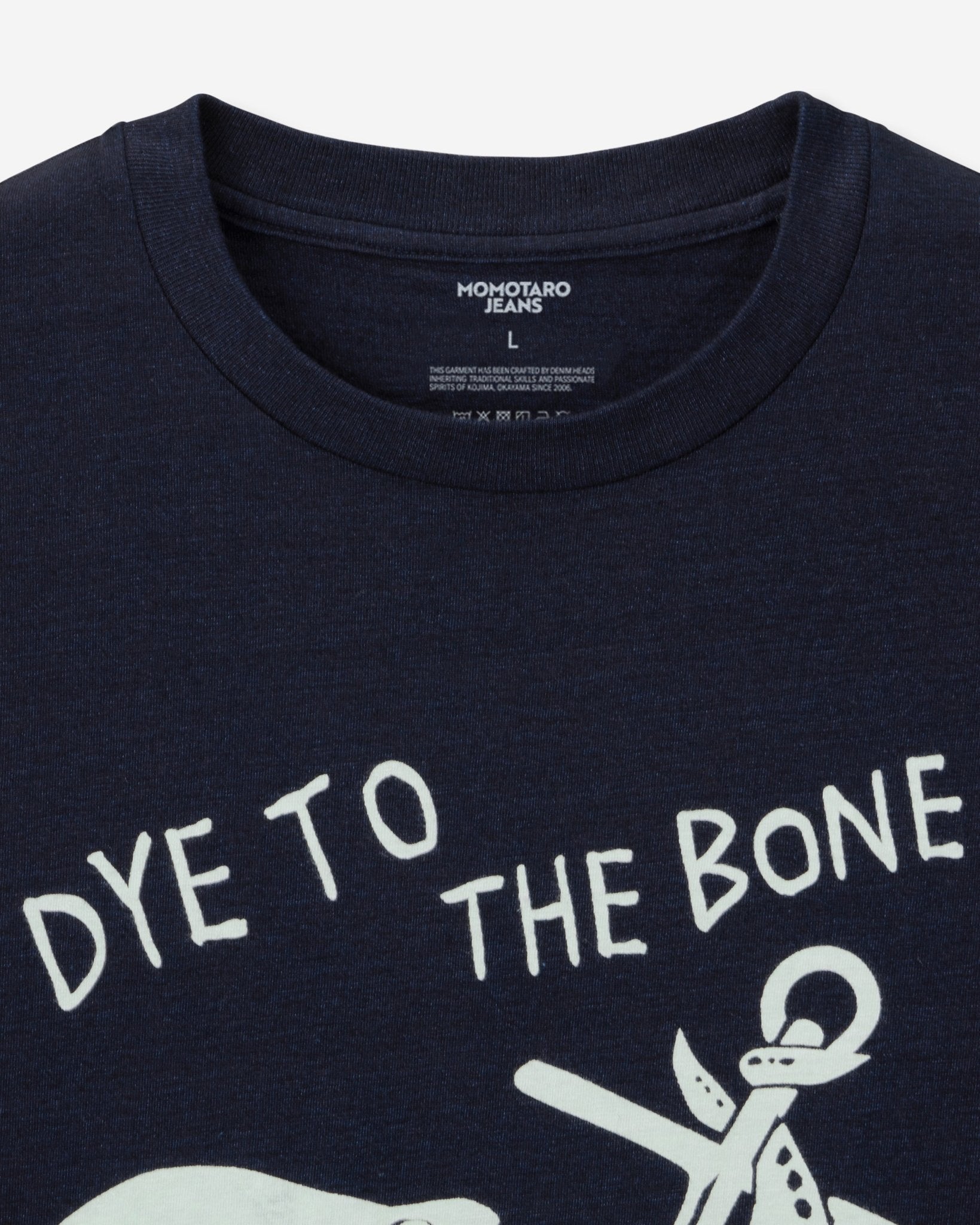 INDIGO YARN DYED TEE - OCTOPUS - MOMOTARO JEANS