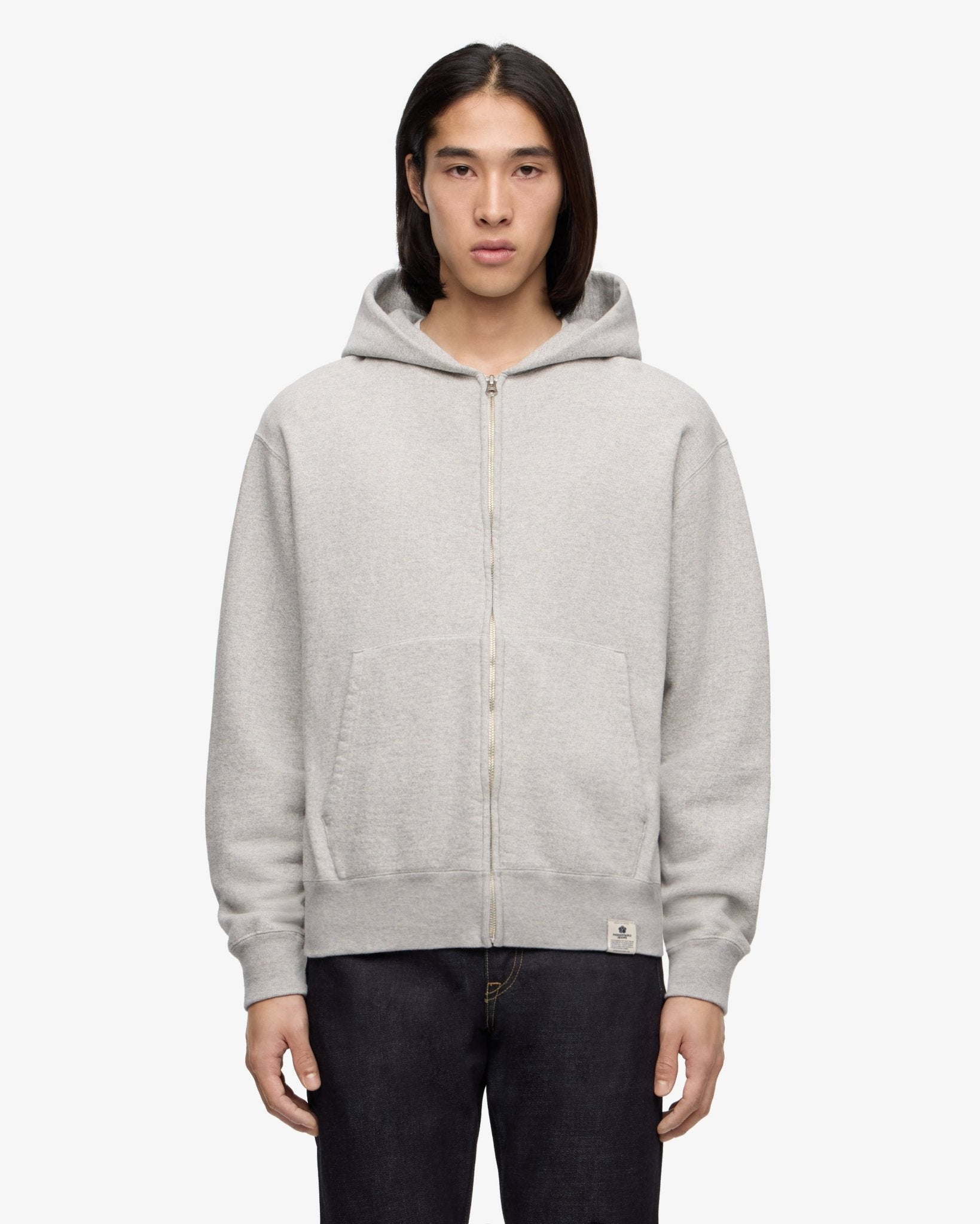 LOOPWHEEL SWEAT ZIP UP HOODY - MOMOTARO JEANS