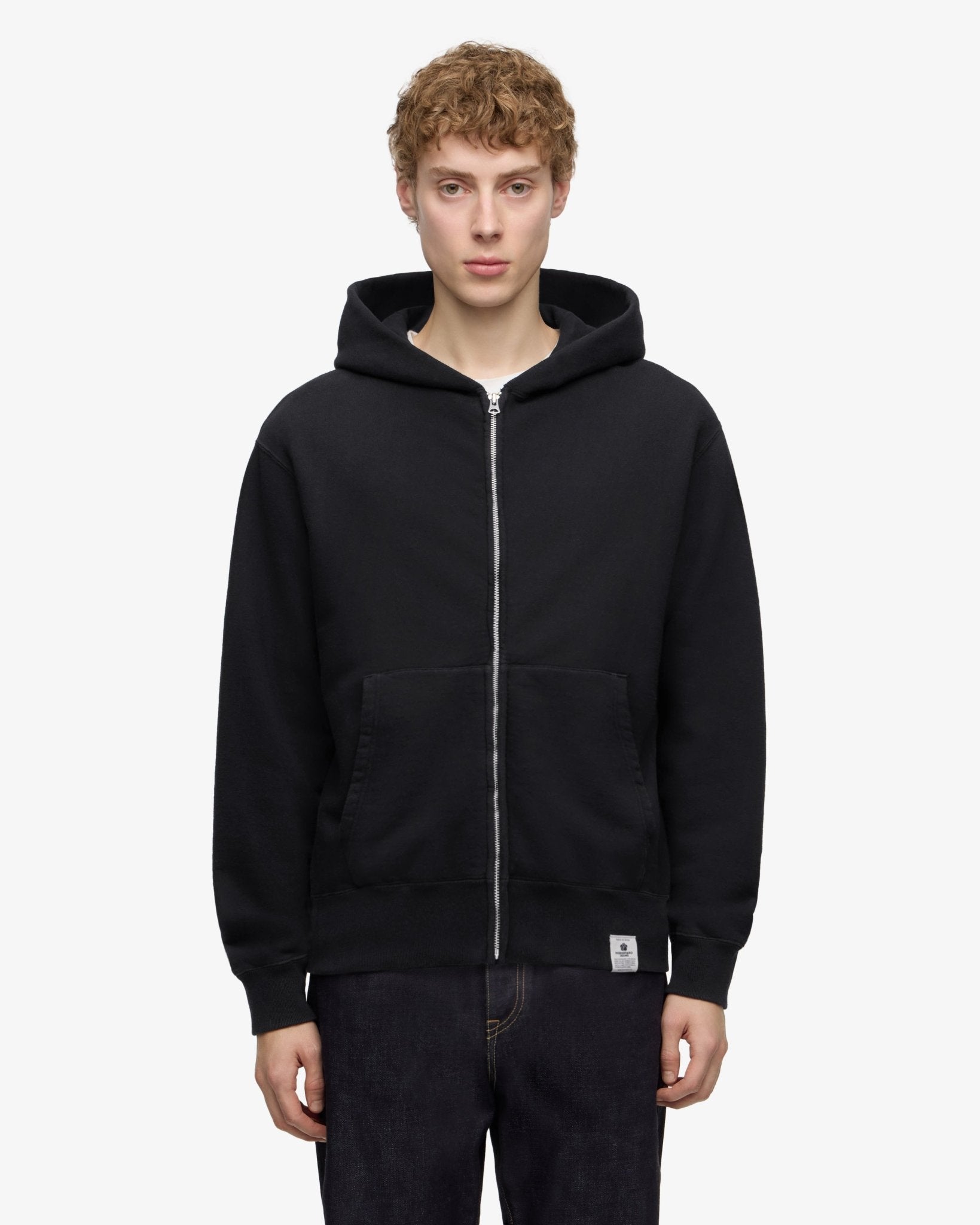 LOOPWHEEL SWEAT ZIP UP HOODY - MOMOTARO JEANS