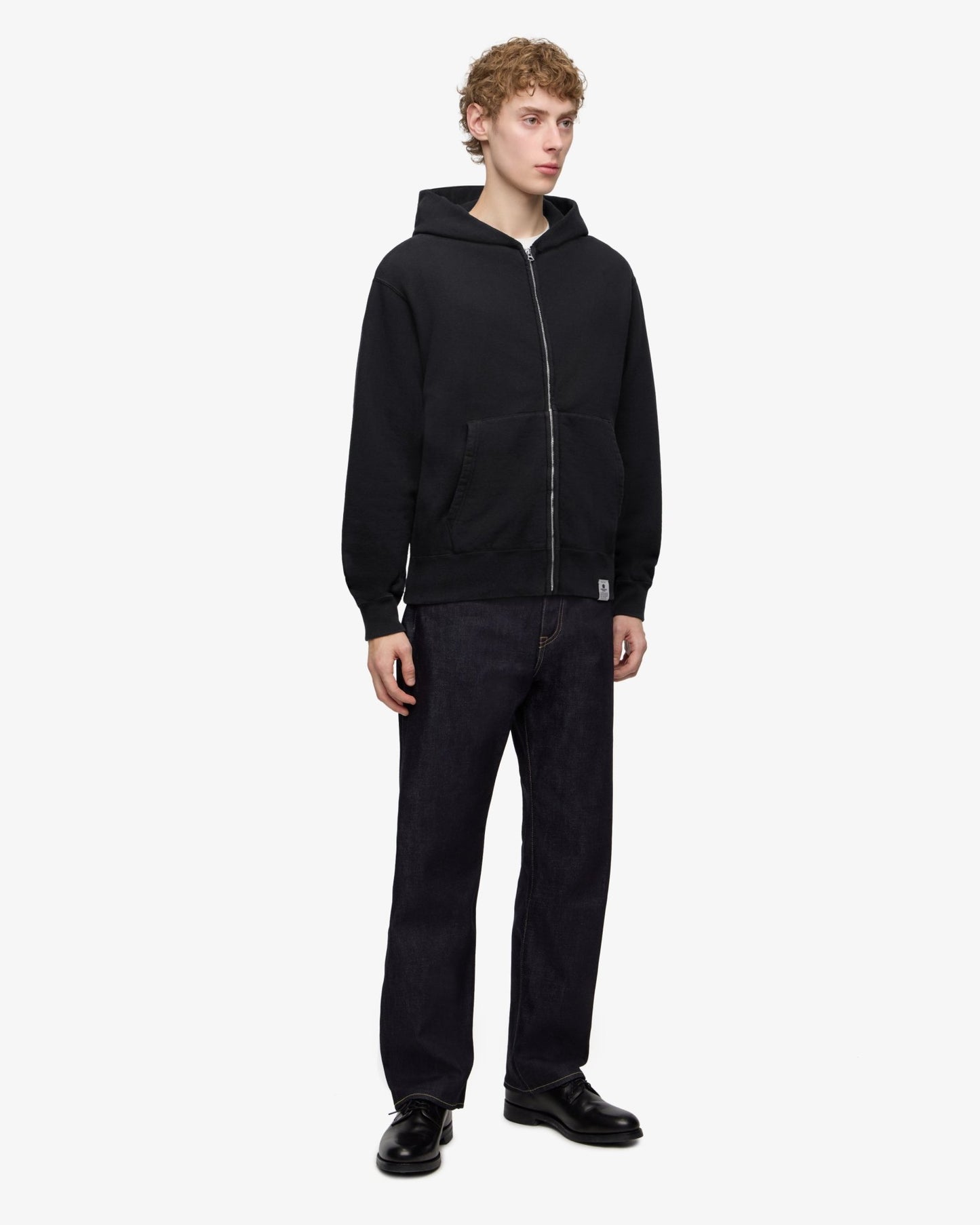 LOOPWHEEL SWEAT ZIP UP HOODY - MOMOTARO JEANS
