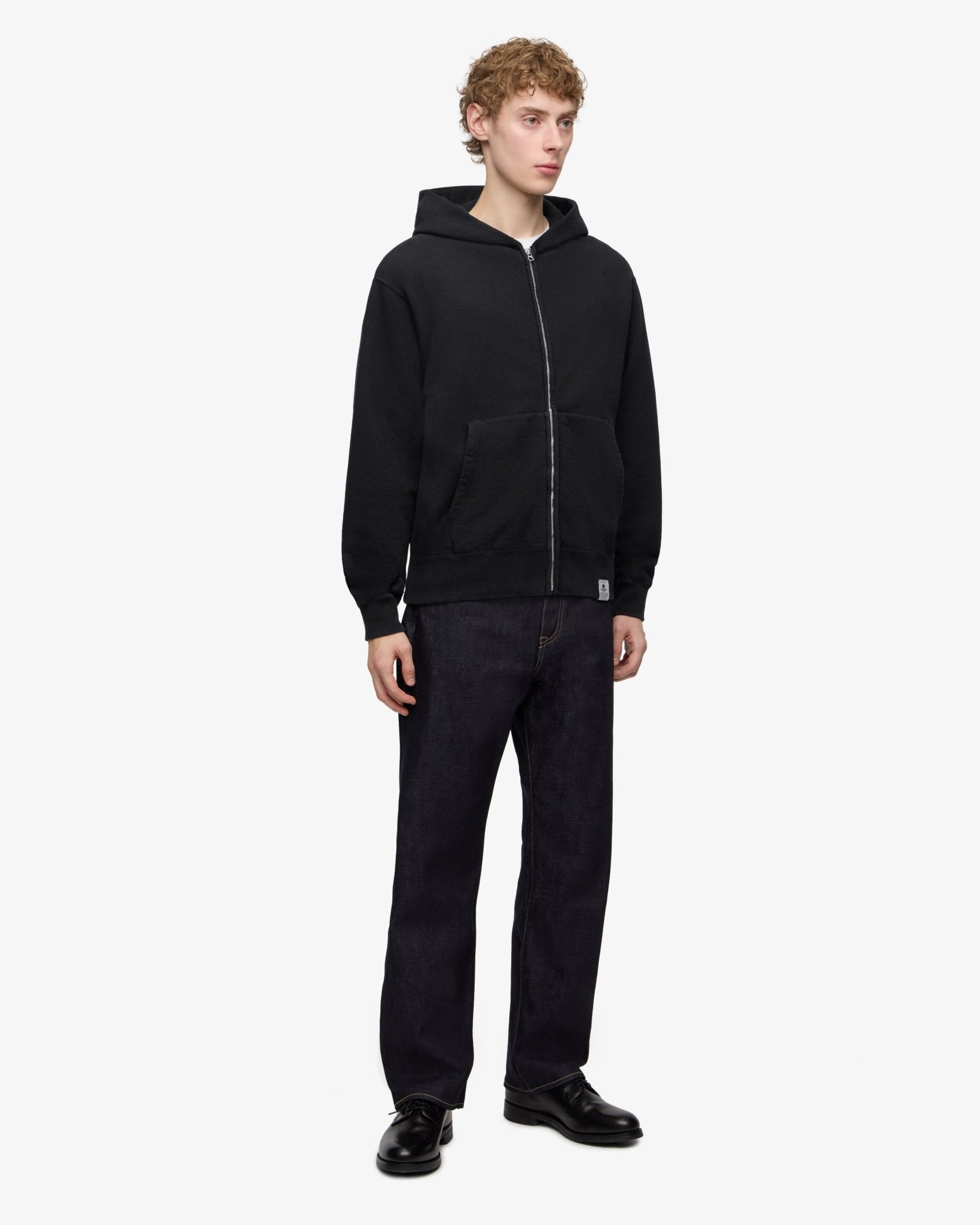LOOPWHEEL SWEAT ZIP UP HOODY - MOMOTARO JEANS