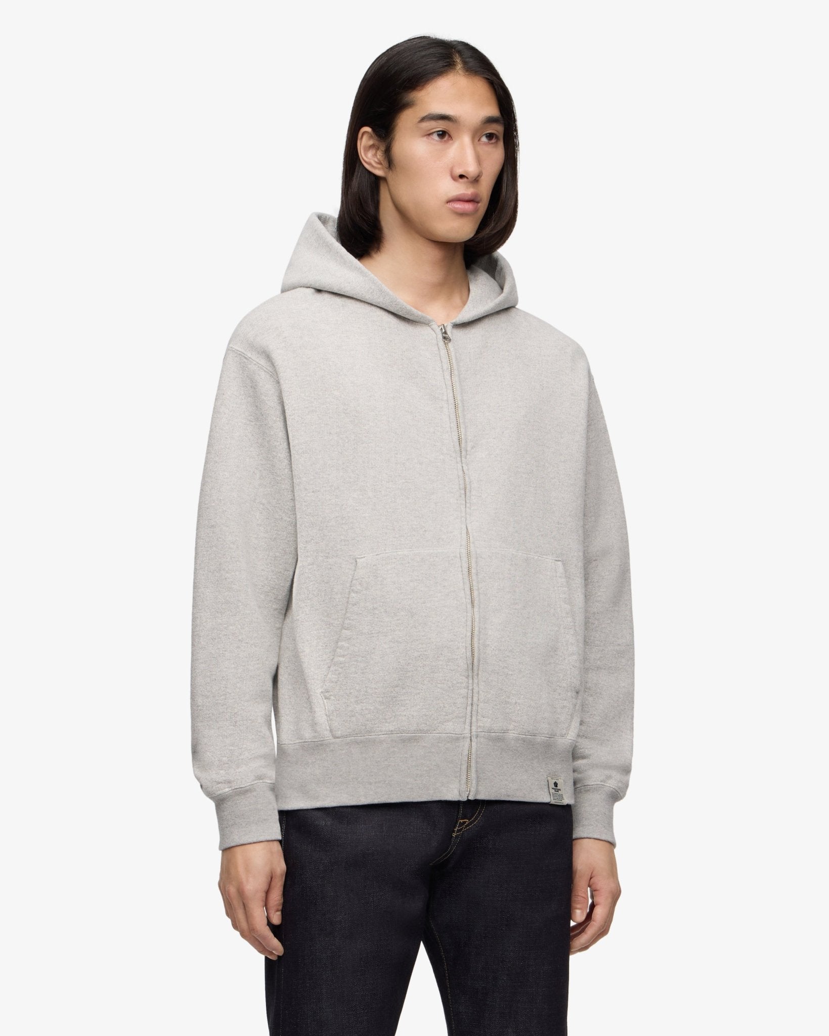 LOOPWHEEL SWEAT ZIP UP HOODY - MOMOTARO JEANS