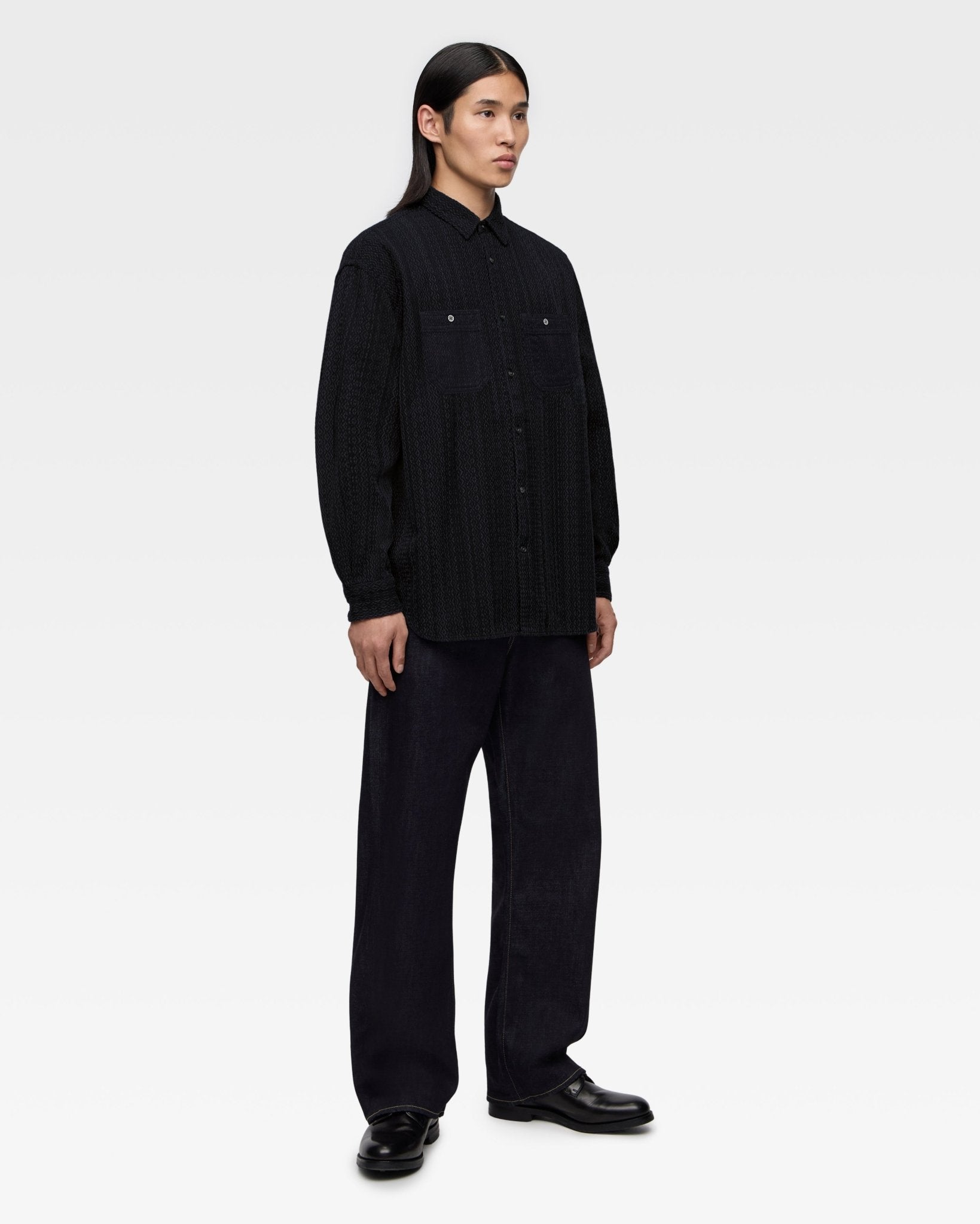 モコ太郎 SASHIKO WORK SHIRT – MOMOTARO JEANS