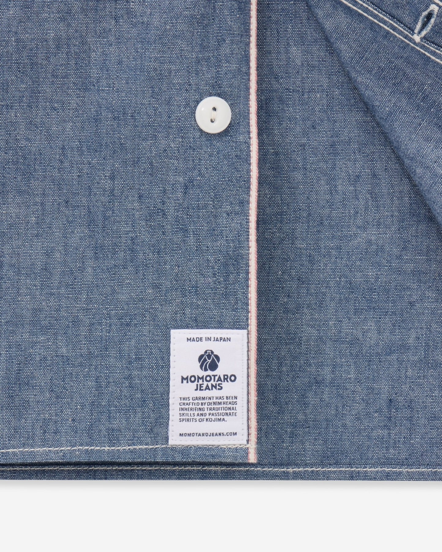 TRIPLE STITCH L/S CHAMBRAY SHIRT(TWO STRIPES) - MOMOTARO JEANS