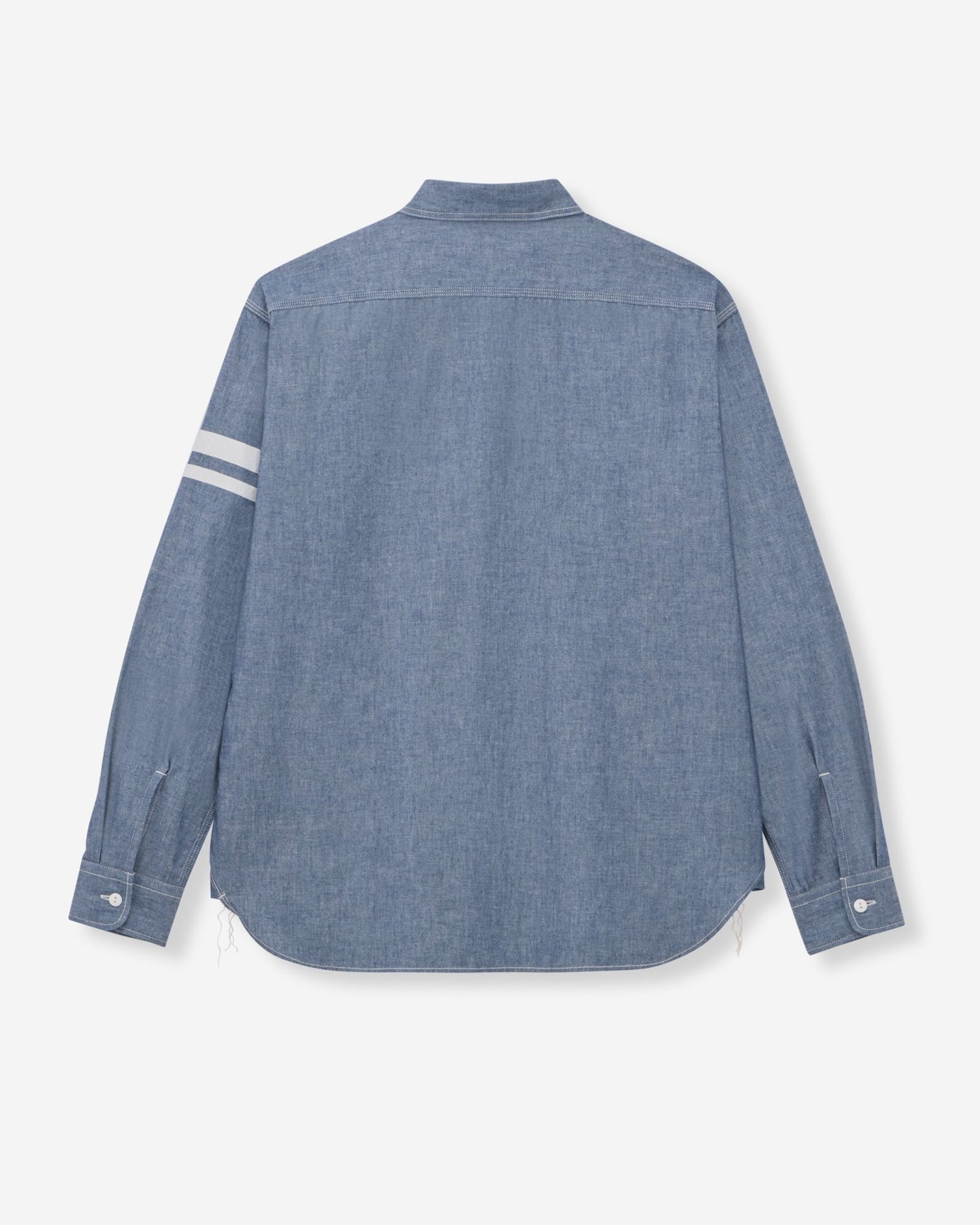 TRIPLE STITCH L/S CHAMBRAY SHIRT(TWO STRIPES) - MOMOTARO JEANS