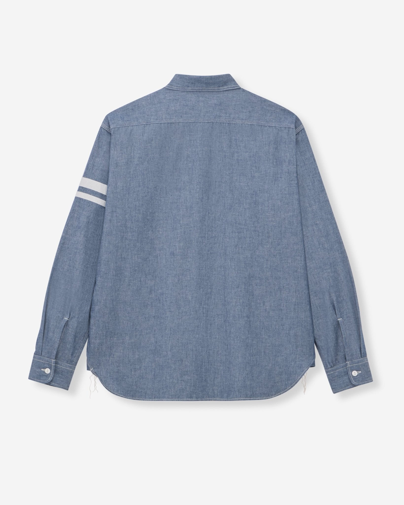 TRIPLE STITCH L/S CHAMBRAY SHIRT(TWO STRIPES) - MOMOTARO JEANS