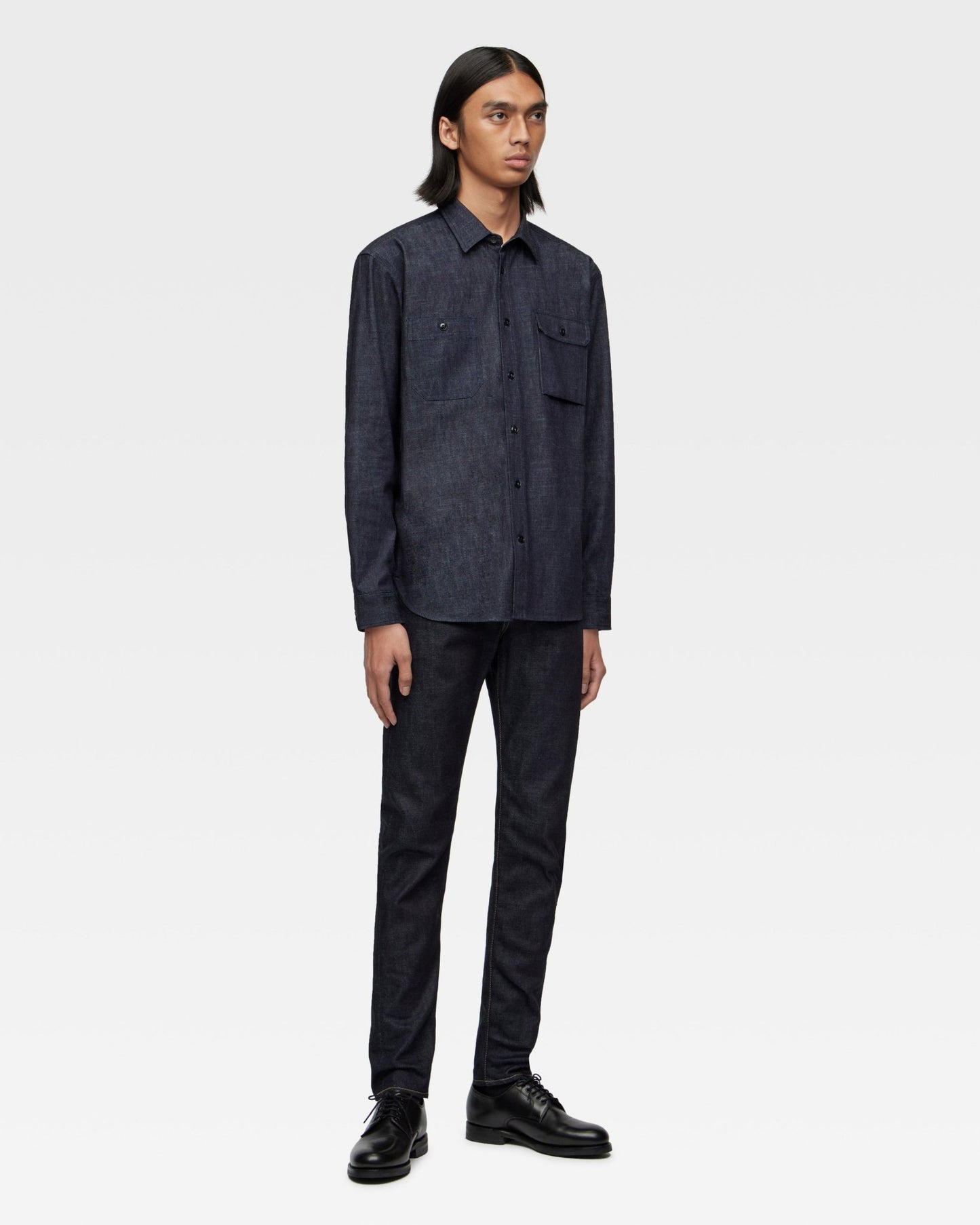 TRIPLE STITCH L/S DENIM SHIRT - MOMOTARO JEANS