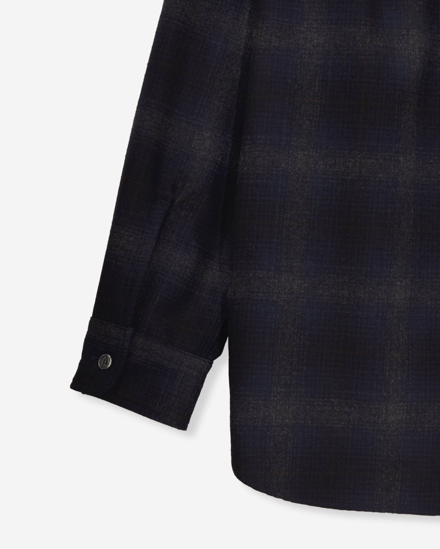 WOOL×CASHMERE OMBRE CHECK L/S SHIRT - MOMOTARO JEANS