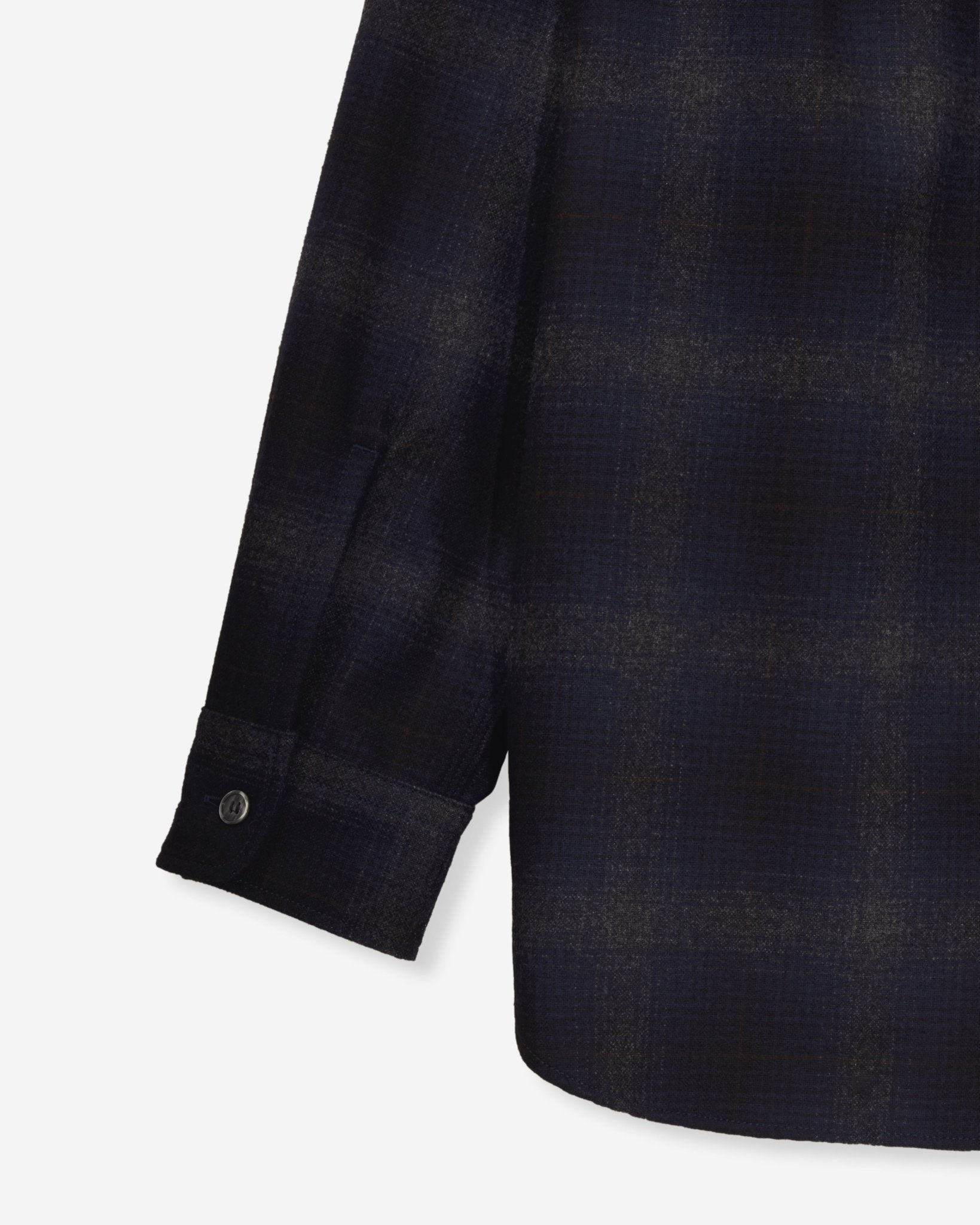 WOOL×CASHMERE OMBRE CHECK L/S SHIRT - MOMOTARO JEANS