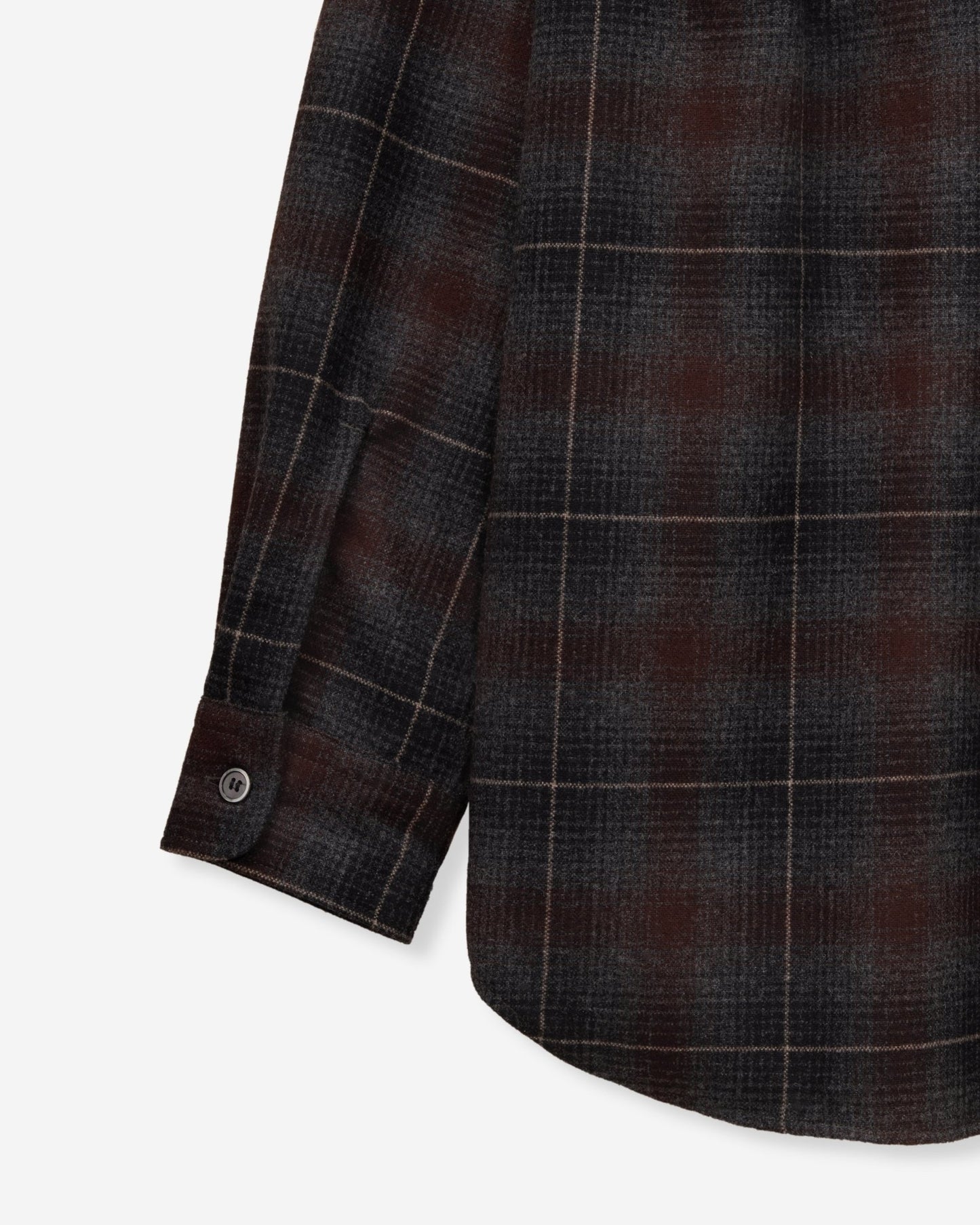 WOOL×CASHMERE OMBRE CHECK L/S SHIRT - MOMOTARO JEANS