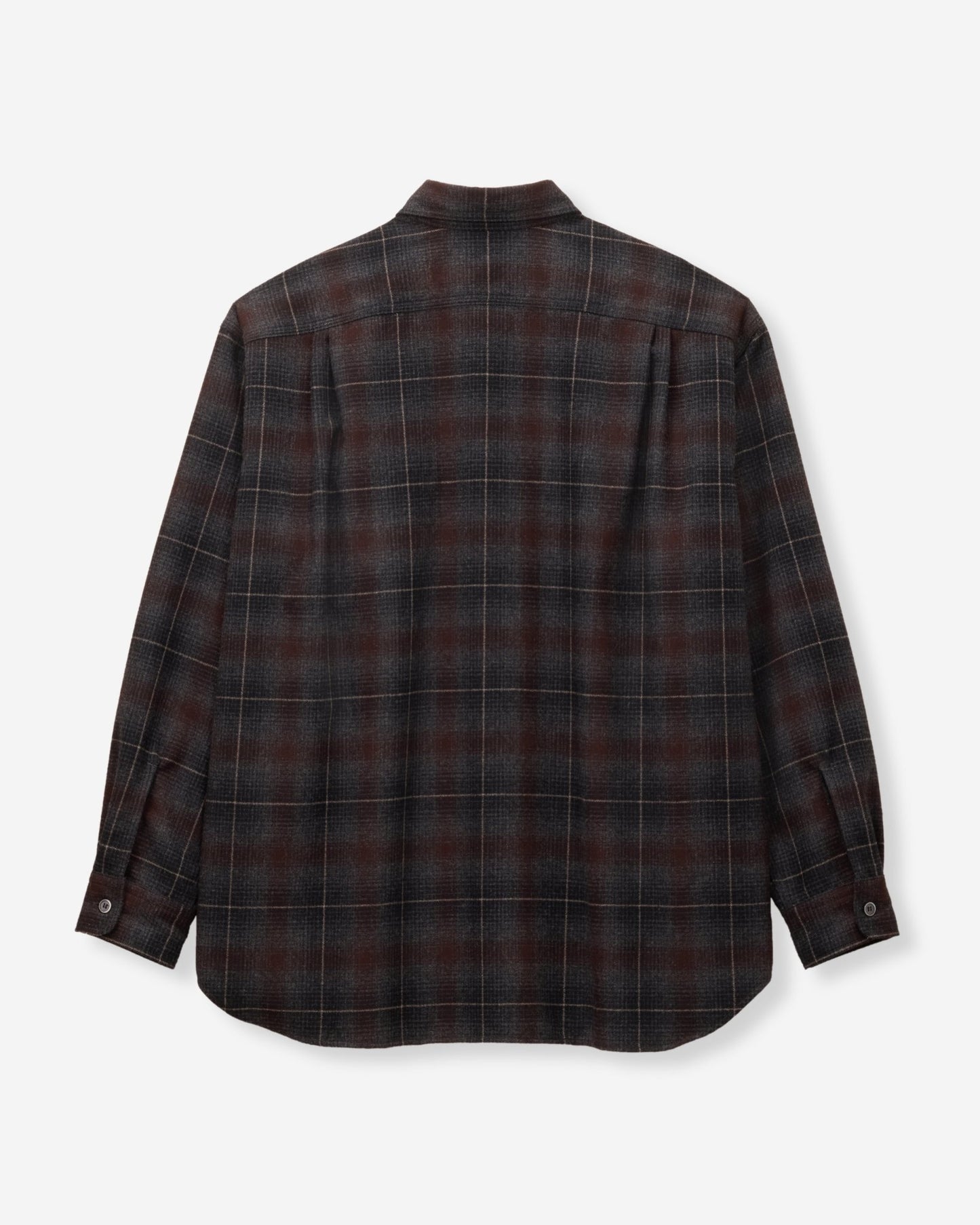 WOOL×CASHMERE OMBRE CHECK L/S SHIRT - MOMOTARO JEANS