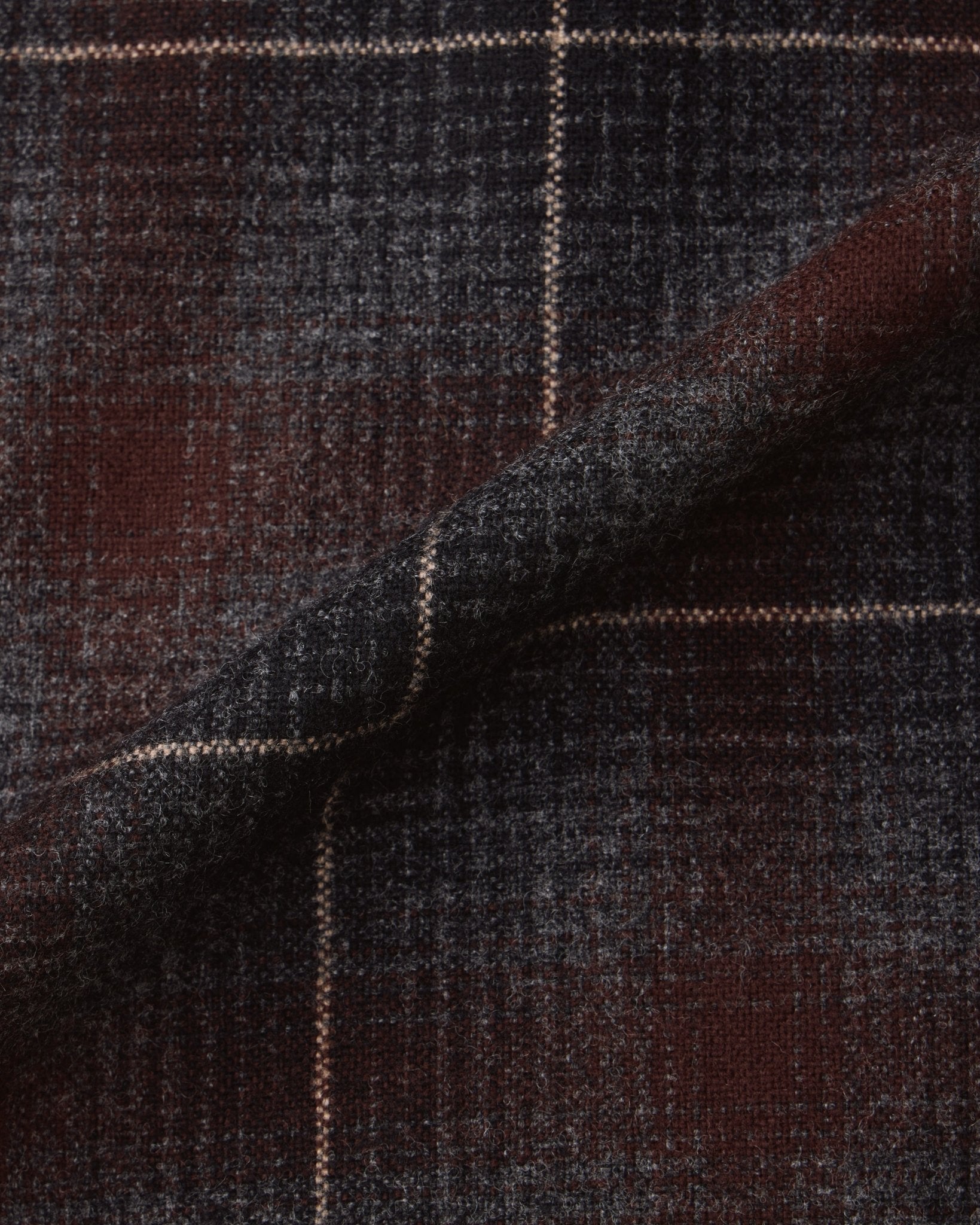 WOOL×CASHMERE OMBRE CHECK L/S SHIRT - MOMOTARO JEANS