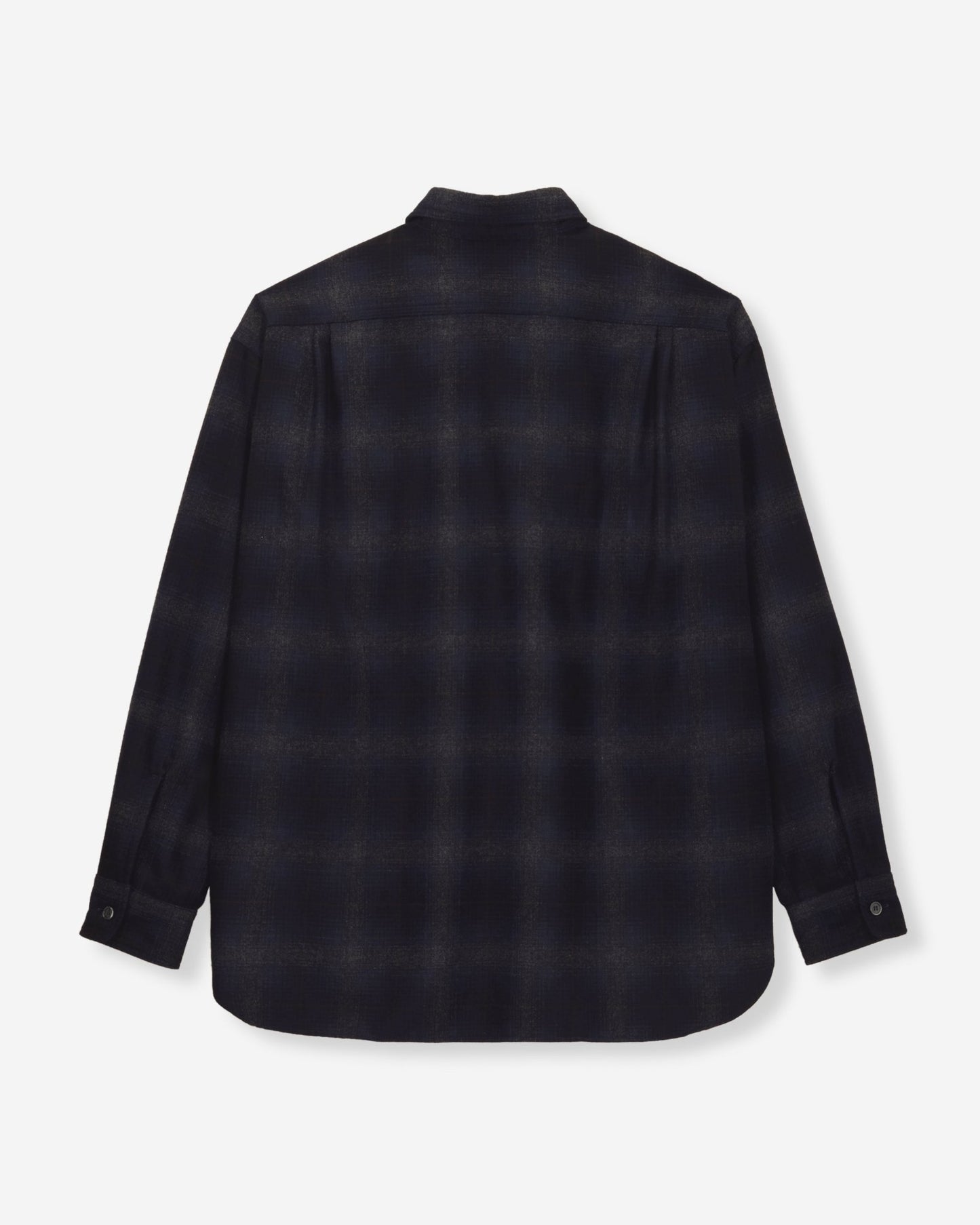 WOOL×CASHMERE OMBRE CHECK L/S SHIRT - MOMOTARO JEANS