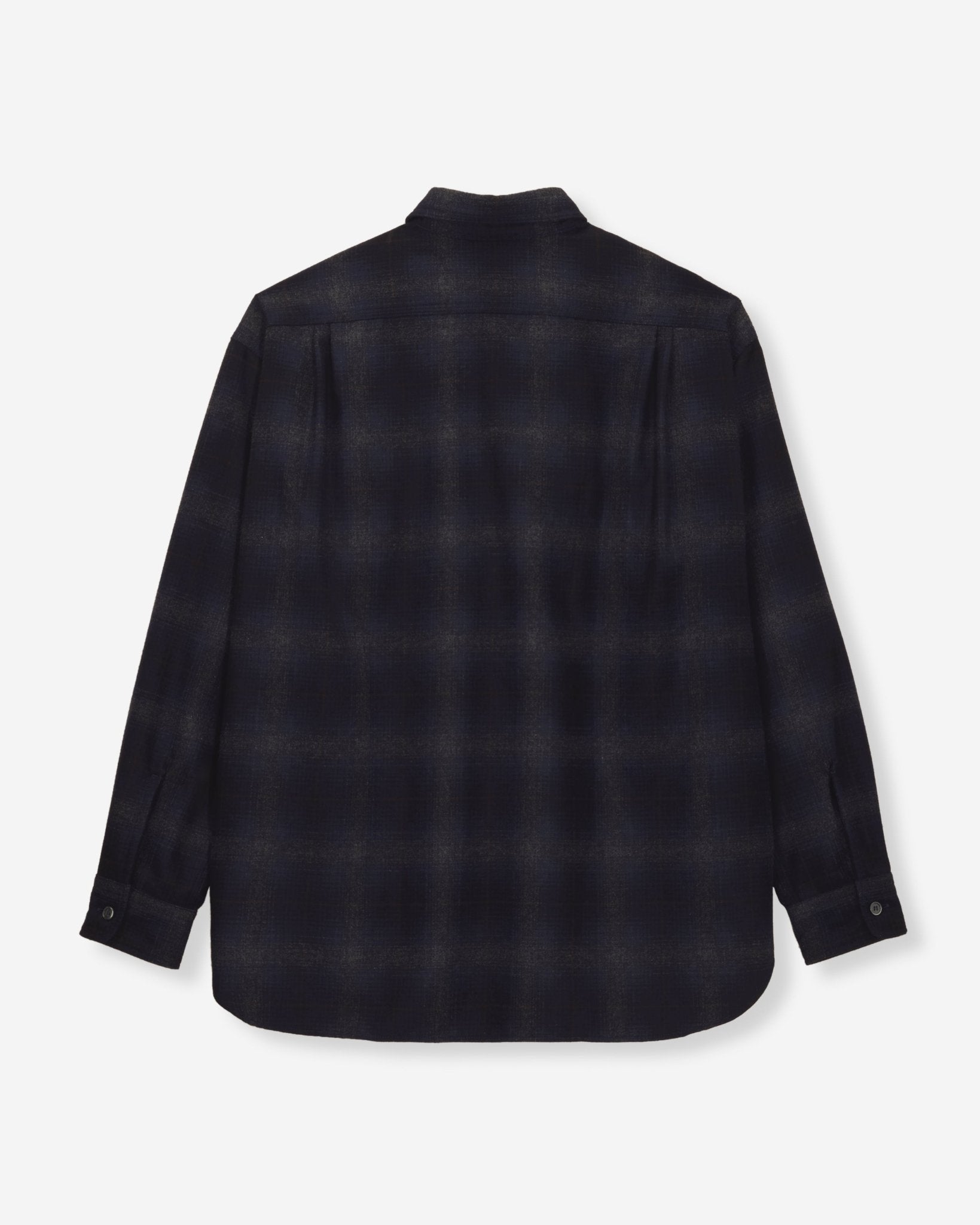 WOOL×CASHMERE OMBRE CHECK L/S SHIRT - MOMOTARO JEANS
