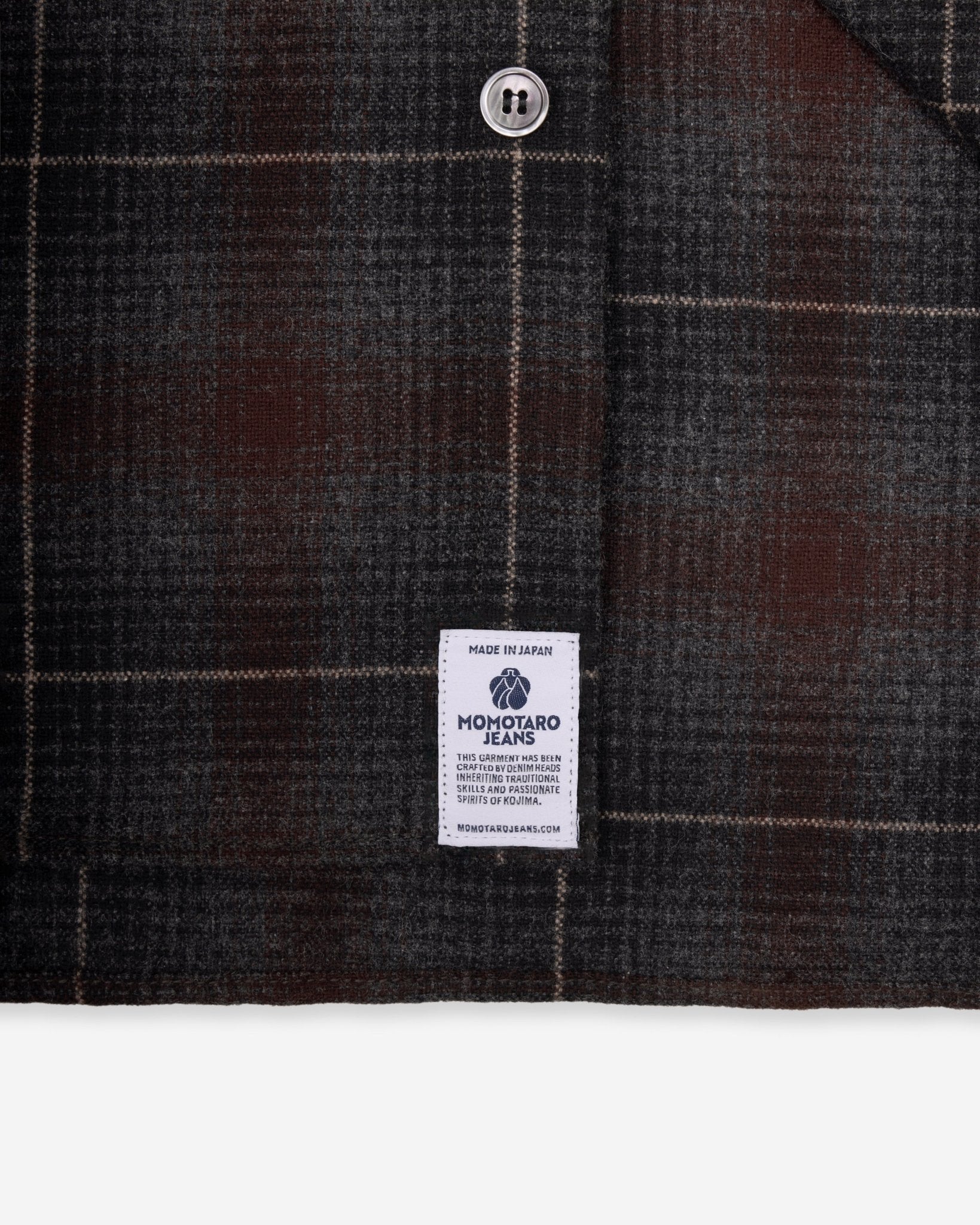 WOOL×CASHMERE OMBRE CHECK L/S SHIRT - MOMOTARO JEANS