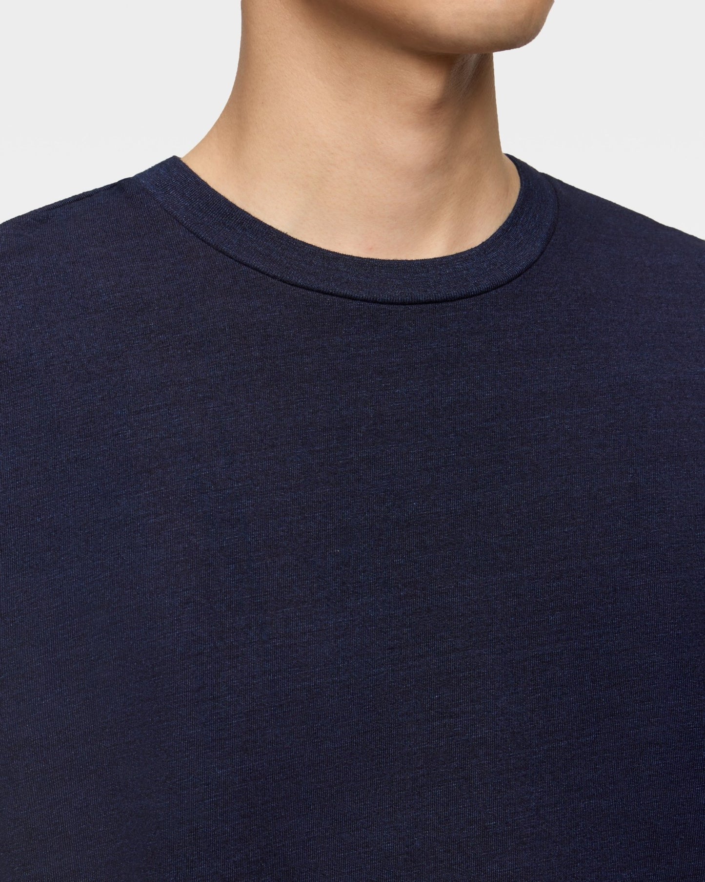 YARN DYED L/S TEE - INDIGO - MOMOTARO JEANS