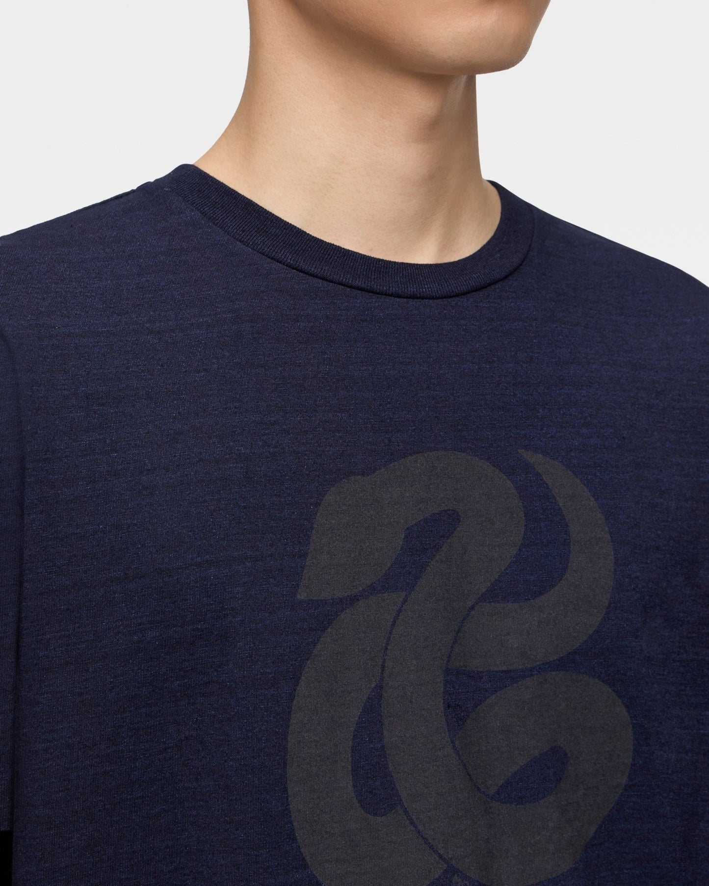 YARN DYED S/S TEE - SNAKE - MOMOTARO JEANS