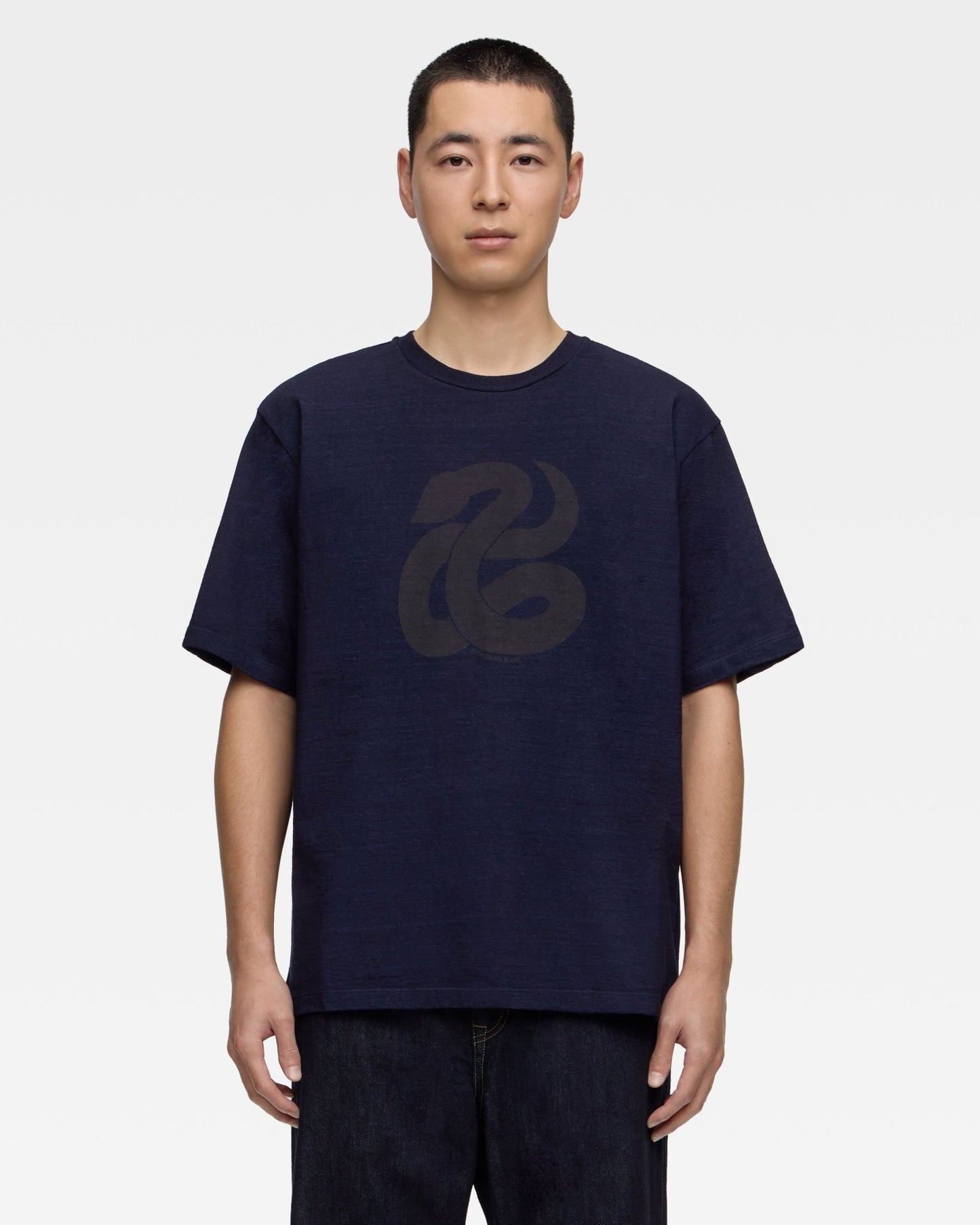 YARN DYED S/S TEE - SNAKE - MOMOTARO JEANS