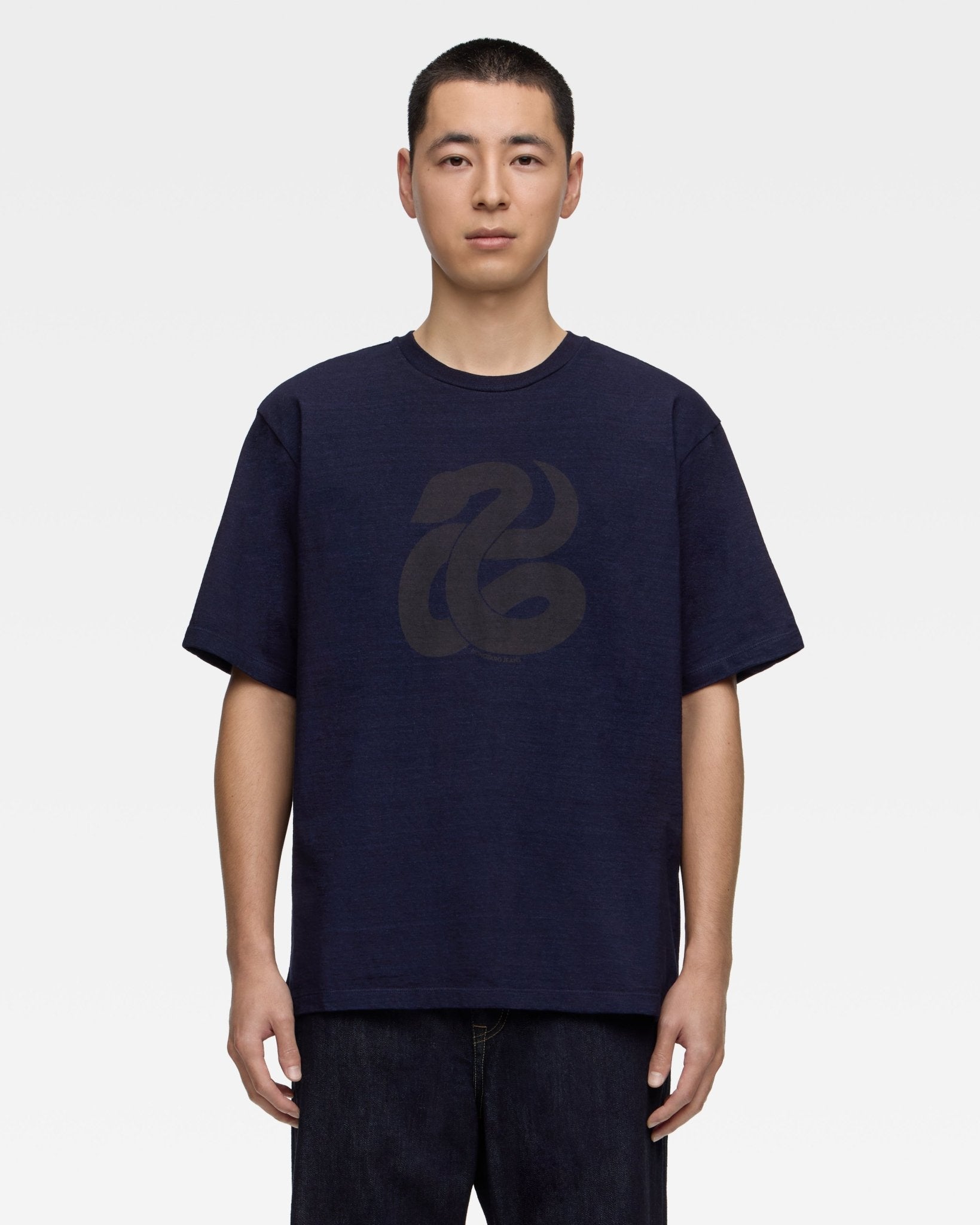 YARN DYED S/S TEE - SNAKE - MOMOTARO JEANS
